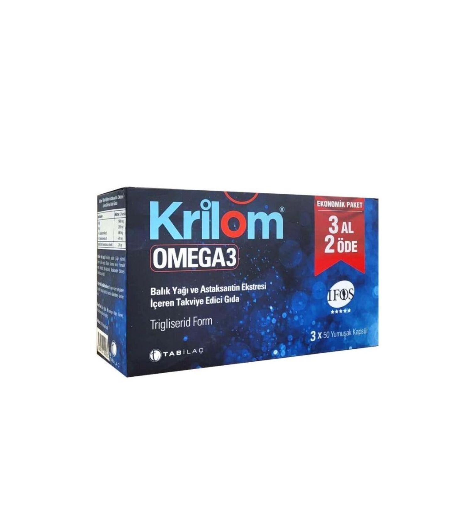 Tab la Krilom Omega 3 50 Capsules Buy 3 Pay 2