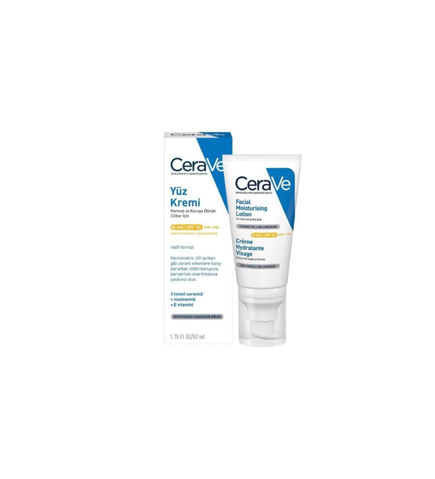 CeraVe Dry Skin SPF50 Moisturizing Face Cream 52 ml