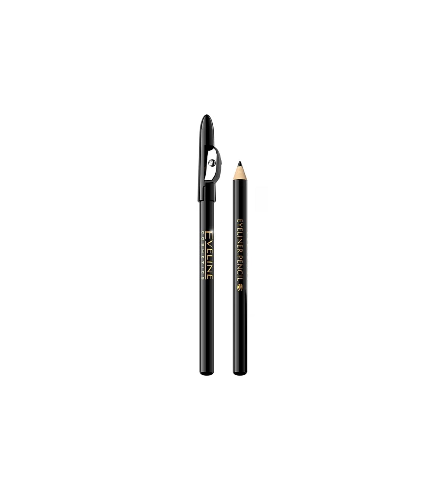 Eveline Cosmetics LONG-WEAR BLACK EYELINER WITH SHARPEN