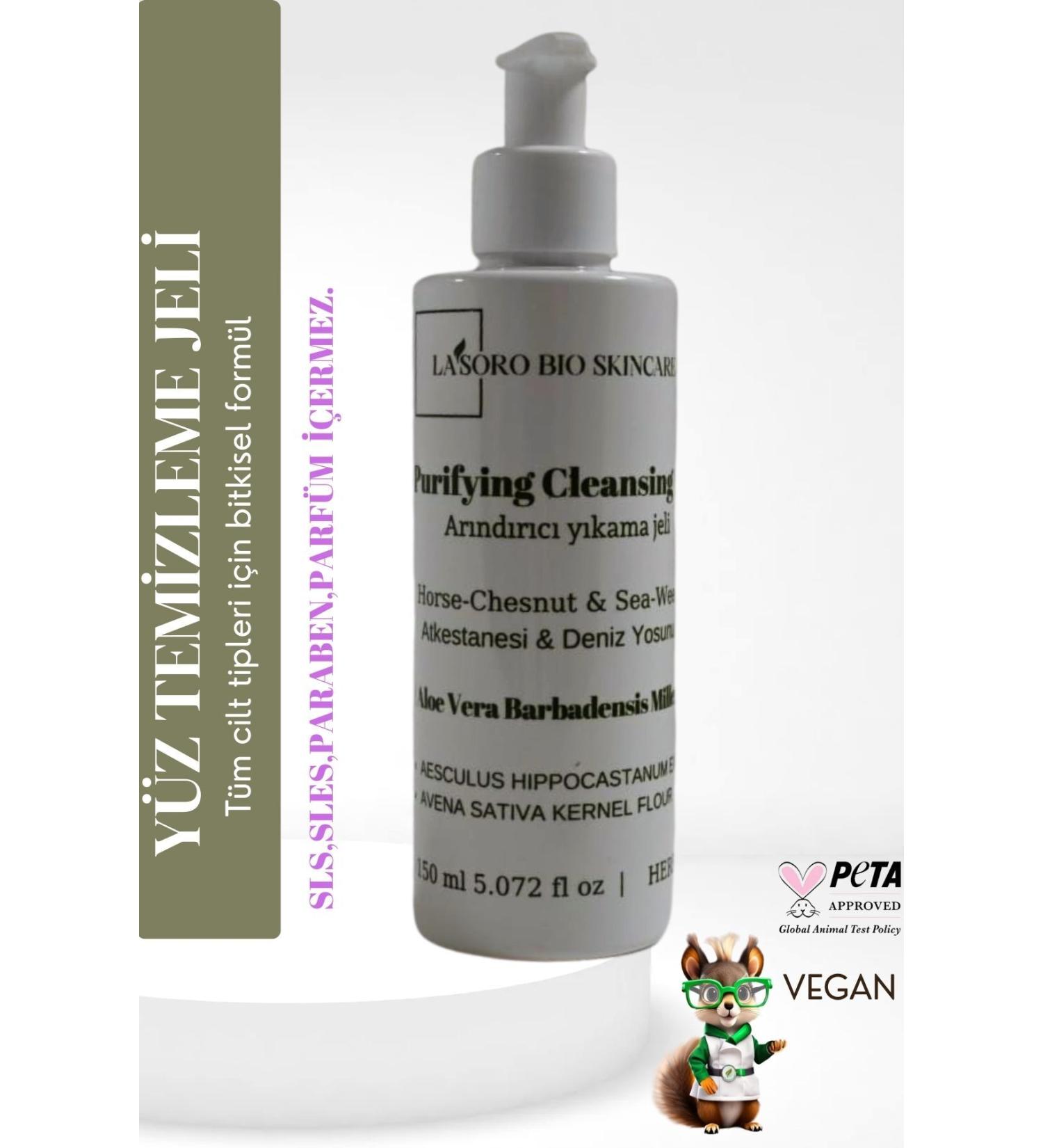 Lasoro Bio Skincare Lab Prufying Cleaning Face Wash Gel with Organic Marine Collagen - Buy Online on GoSupps.com