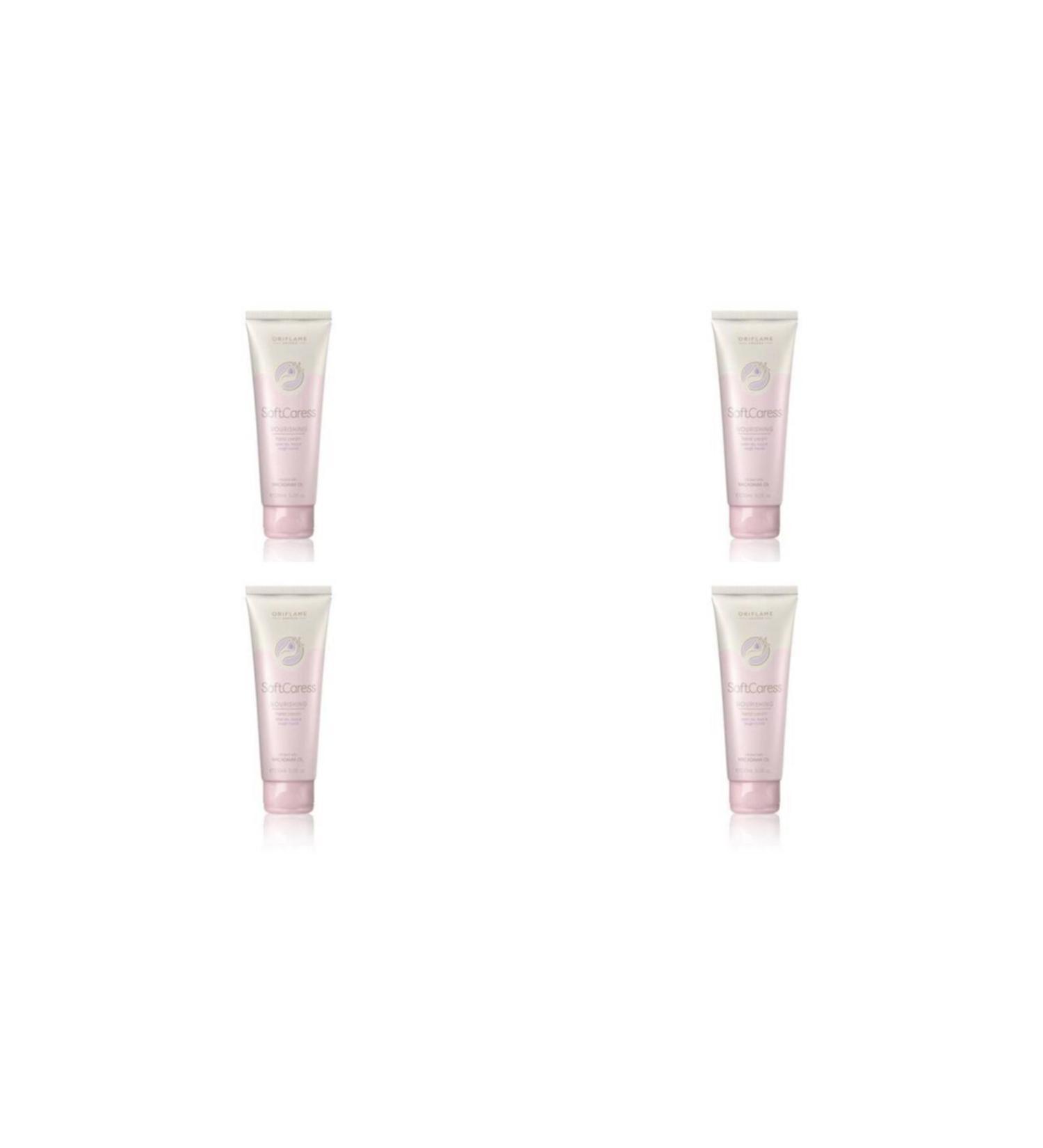 Oriflame Softcaress Nourishing Hand Cream - Large Size 150 Ml - 4 Pieces