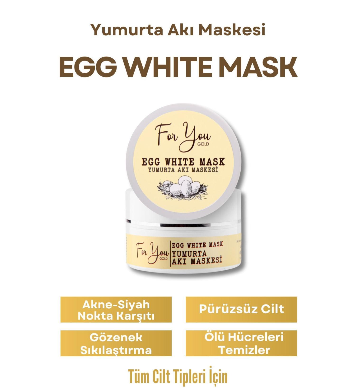 For You Gold Egg White Pore Tightening and Blackhead Removal Helping Egg Mask 100 ml - Buy Online on GoSupps.com