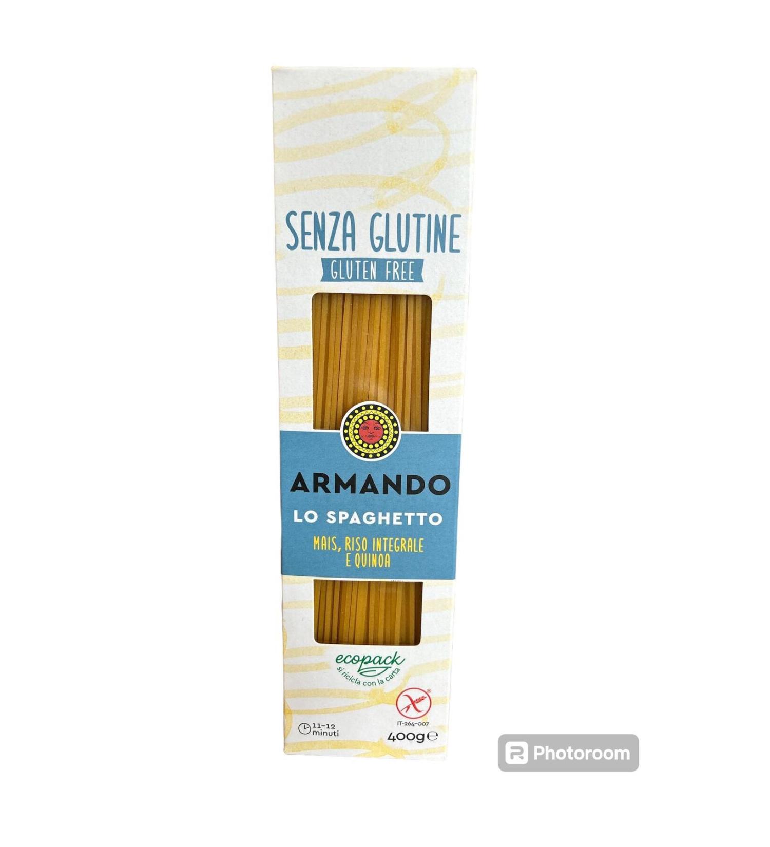 ARMANDO Gluten Free Spaghetti 400 gr Gluten Free Lo Spogetto Italian Pasta Senza Glutine