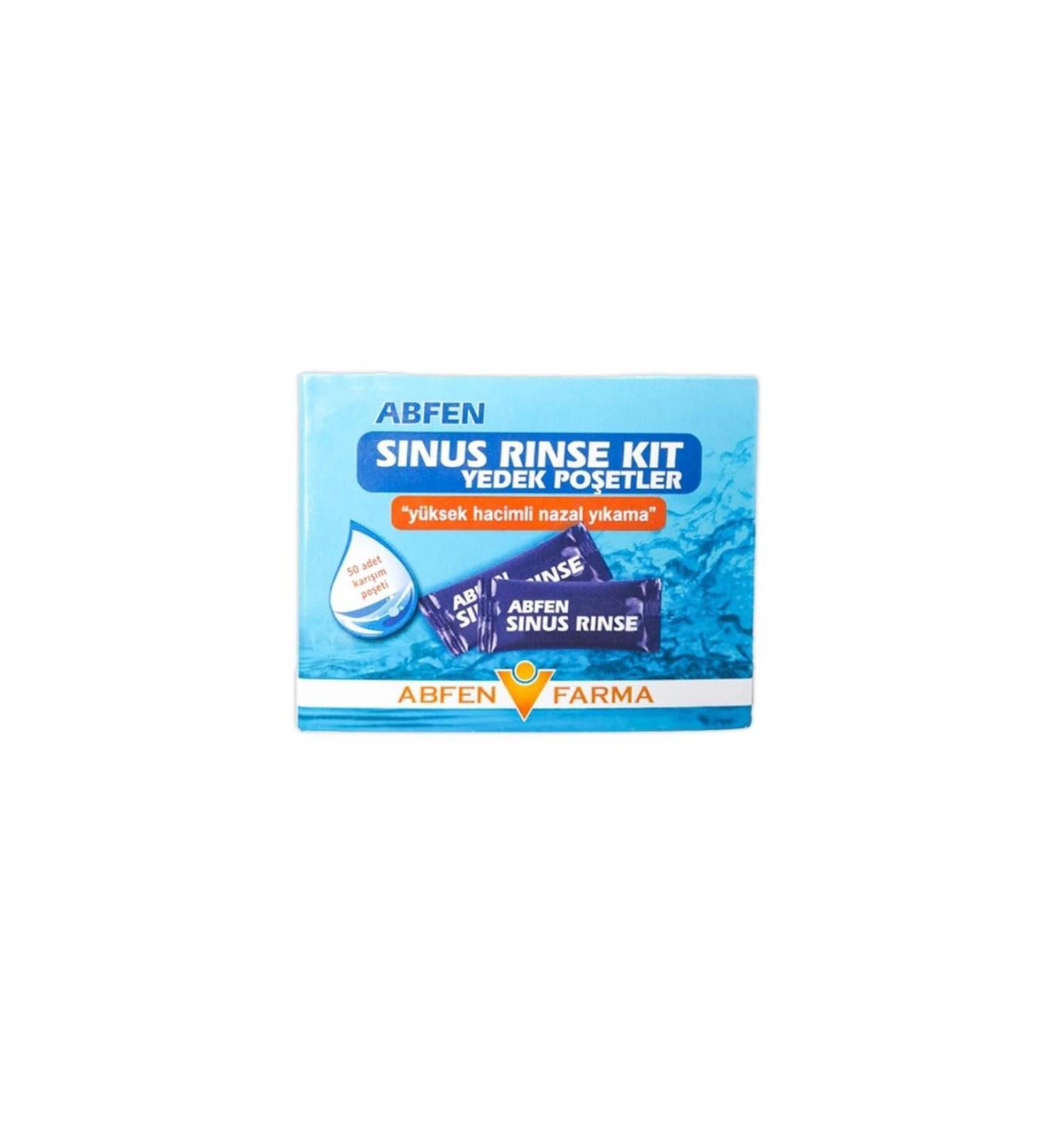 Abfen Farma Abfen Sinus Rinse Kit Spare Bags High Volume Nasal Wash 50 pcs