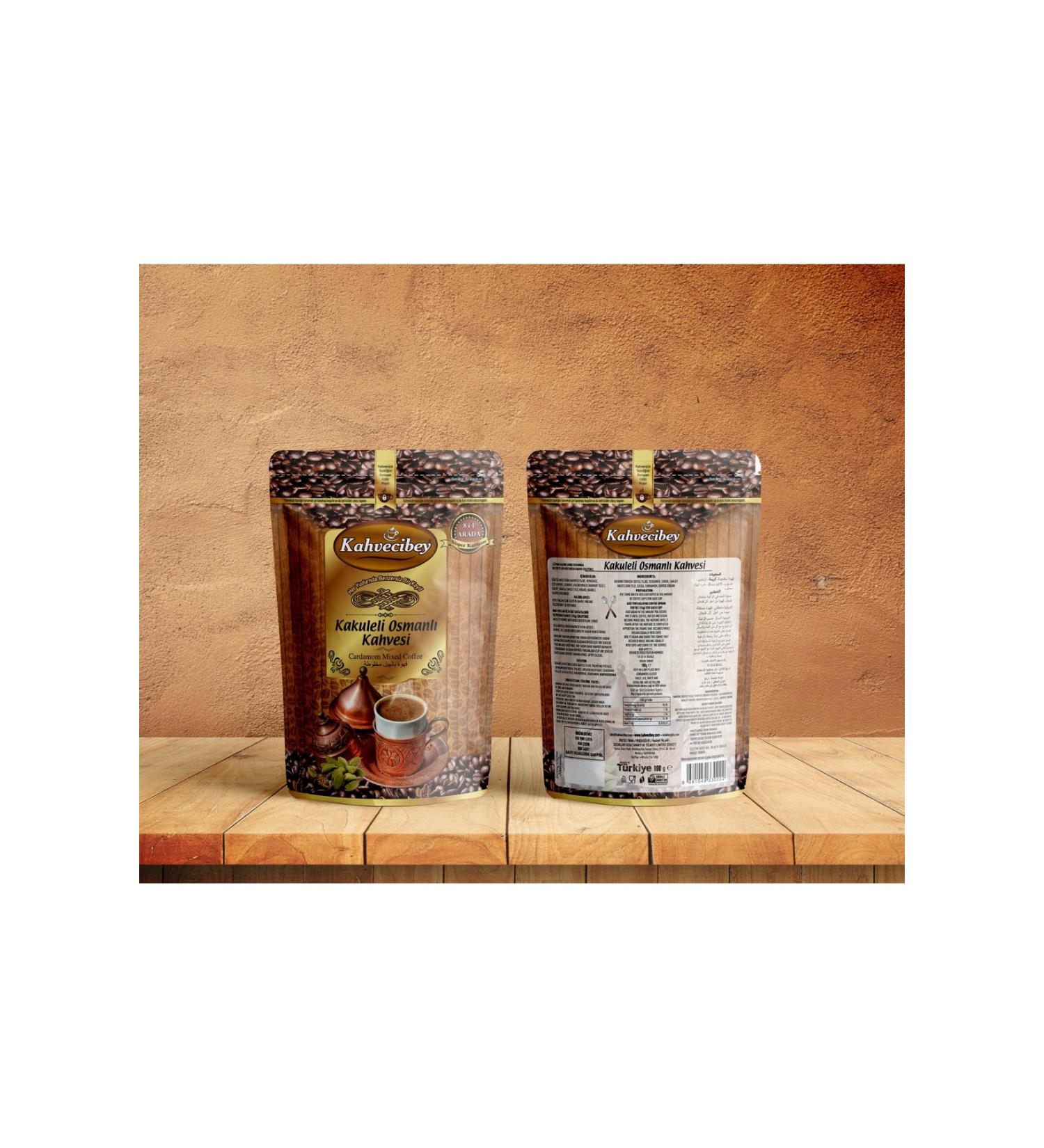 Kahvecibey Local Traditional Cardamom Dibek Coffee Coffee 200 gr x 4 Pieces