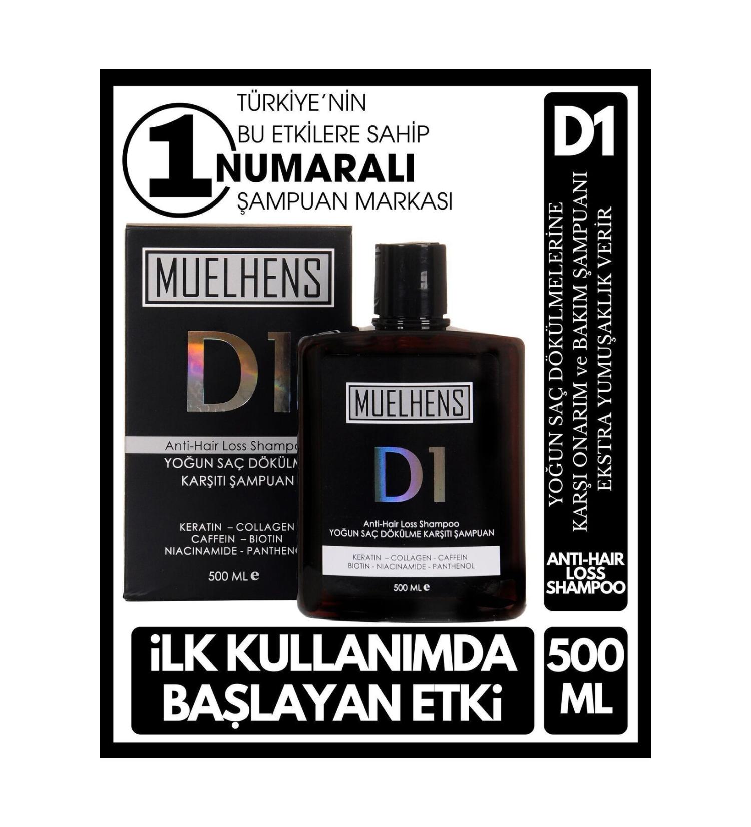 Muelhens D1 Anti Hair Loss Shampoo Intensive Anti Hair Loss Special Care Shampoo 500 Ml - Buy Online on GoSupps.com