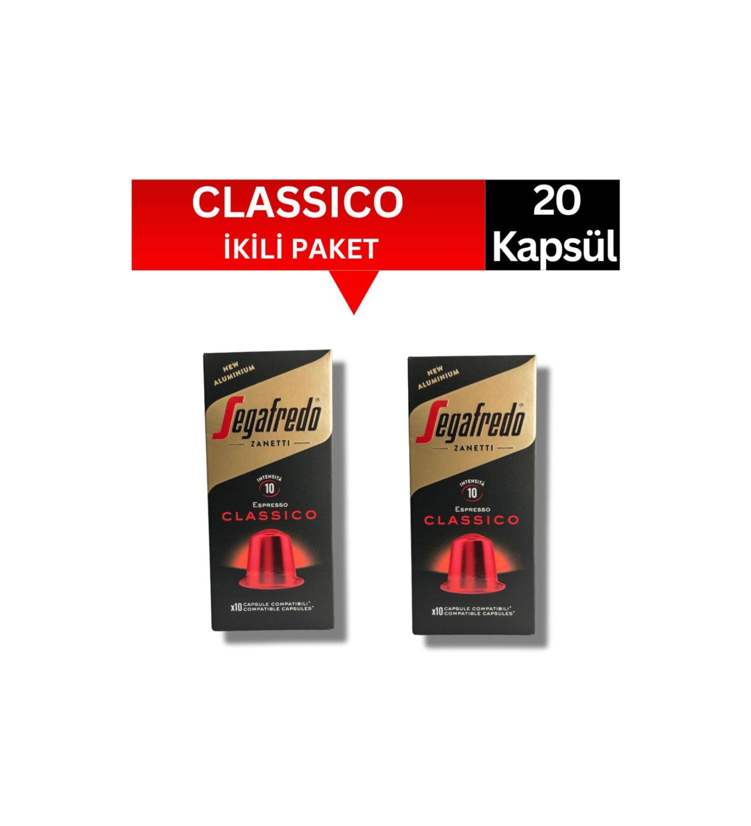 Segafredo 2-Piece Clasico Nespresso Compatible Capsule Coffee 10-Piece Box - Buy Online on GoSupps.com