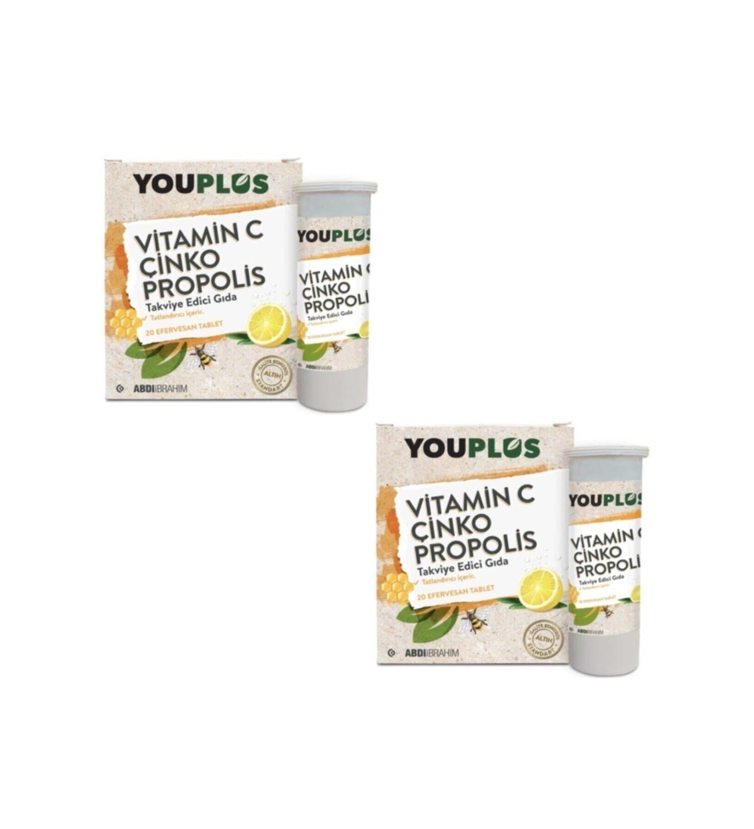 Youplus Youplus Vitamin C Zinc Propolis Effervescent Tablet 2 Pieces