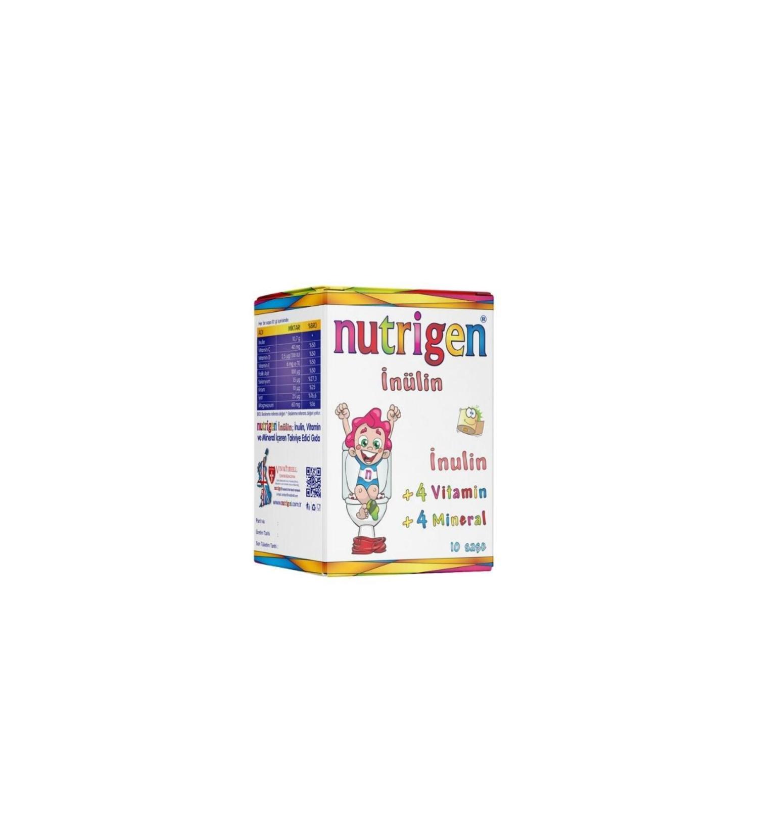 Nutrigen Inulin Probiotic Vitamin and Mineral Supplementary Food 10 Sachets