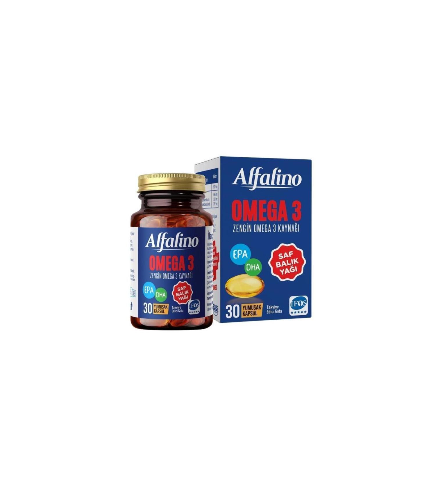 EDIS PHARMA Alfalino Omega3 Fish Oil Supplementary Food 30 Softgels