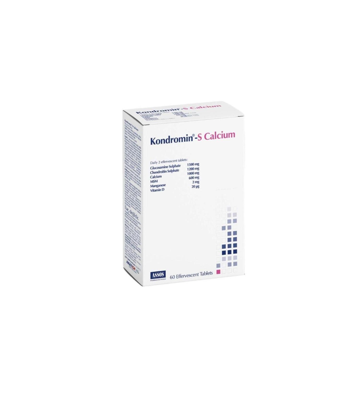 Assos Kondromin-s Calcium Food Supplement 60 Effervescent Tablets