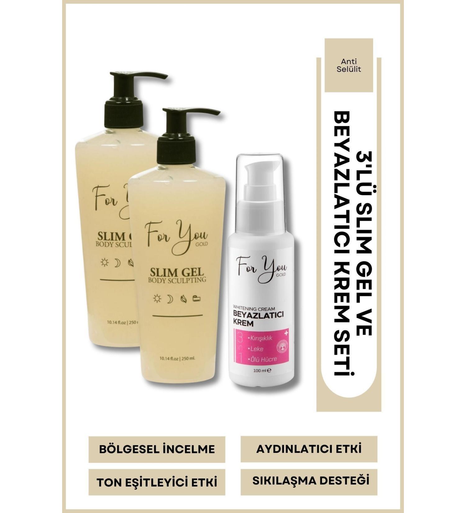 For You Gold Slim Gel - Firming - Anti-Stretch And Cellulite Cream X 2pcs (ADVANTAGEOUS SET) - Buy Online on GoSupps.com