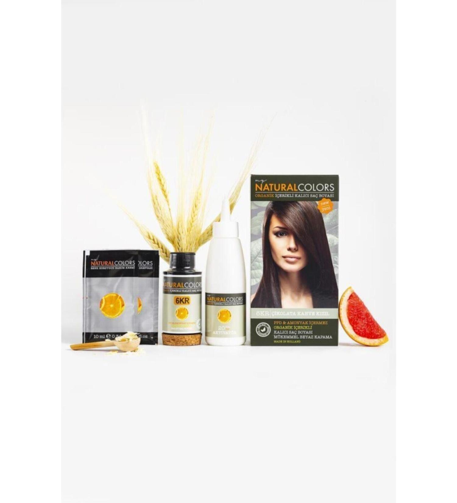 My Natural Colors Organic Kit Hair Dye 6KR Chocolate Brown Red 50 ml