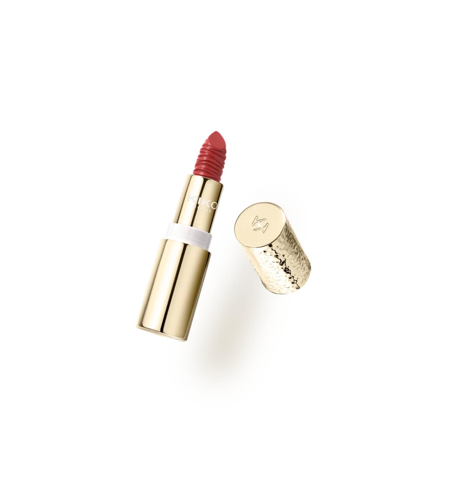KIKO LIPSTICK - GOLD REFLECTIONS GLEAM & CARE LIPSTICK SPF30 - 07 Alluring Red
