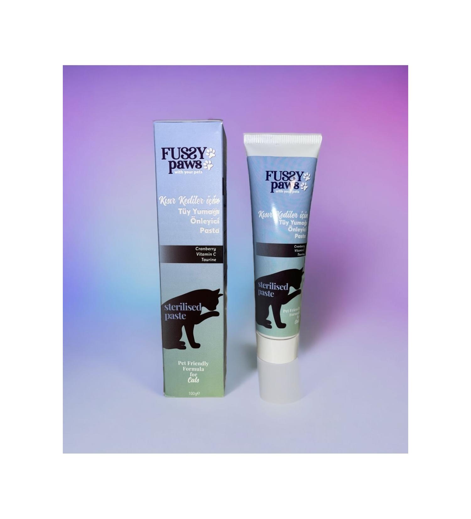 FUSSY PAWS Vitamin Amino Acid Anti-Hairball Cat Paste for Neutered Cats