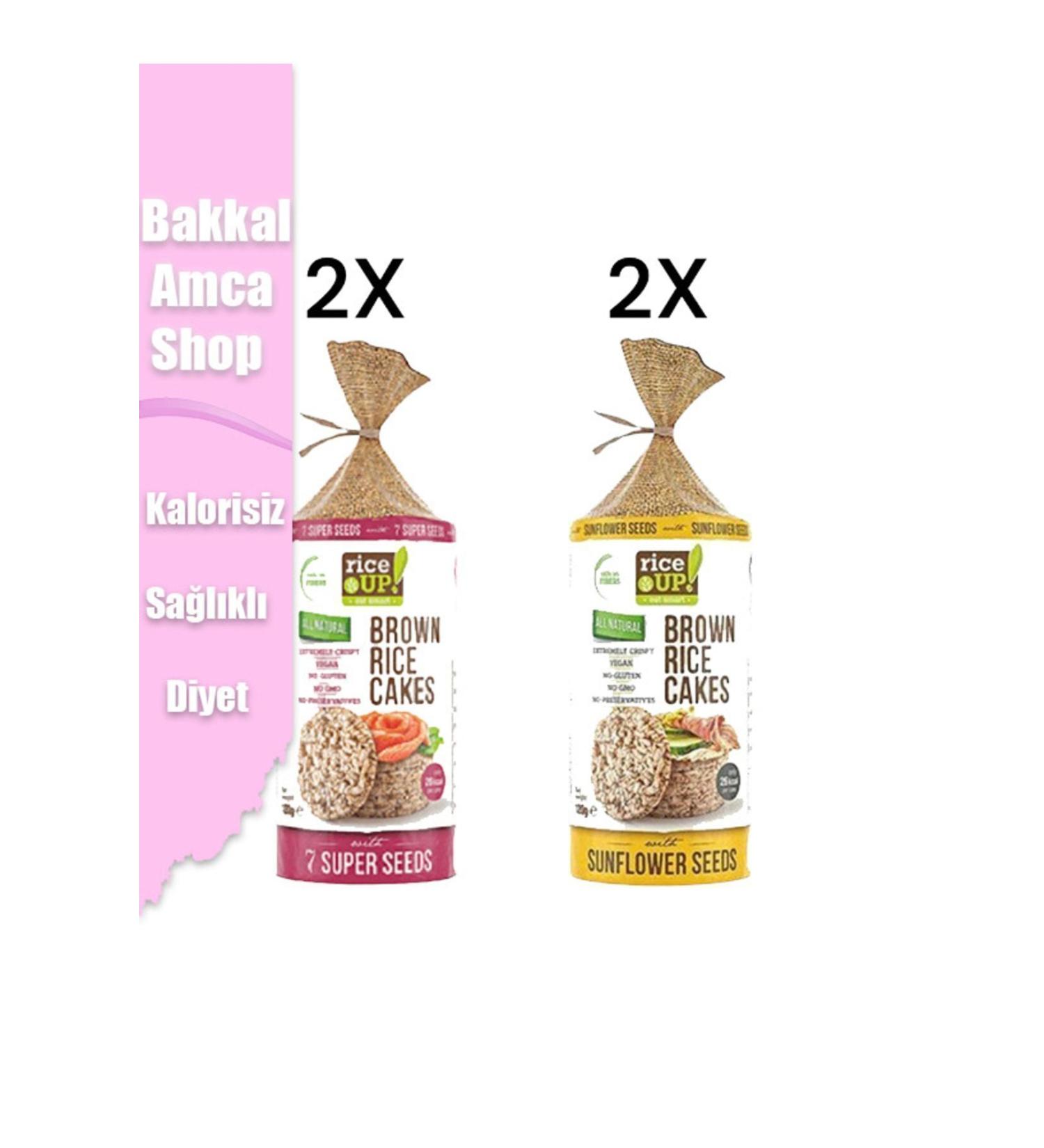 Rice Up Brown Rice Cakes Sunflower & Super Seeds 4 X 120 Gr
