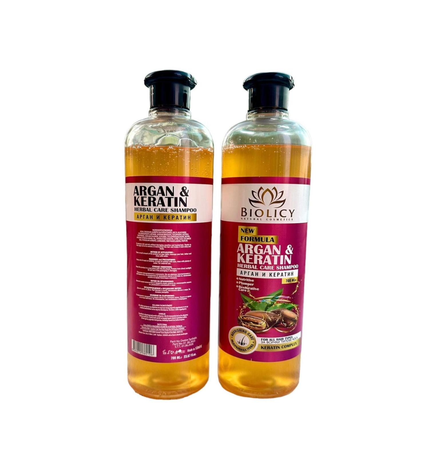biolicy Argan & Keratin Shampoo 700 ML 1+1