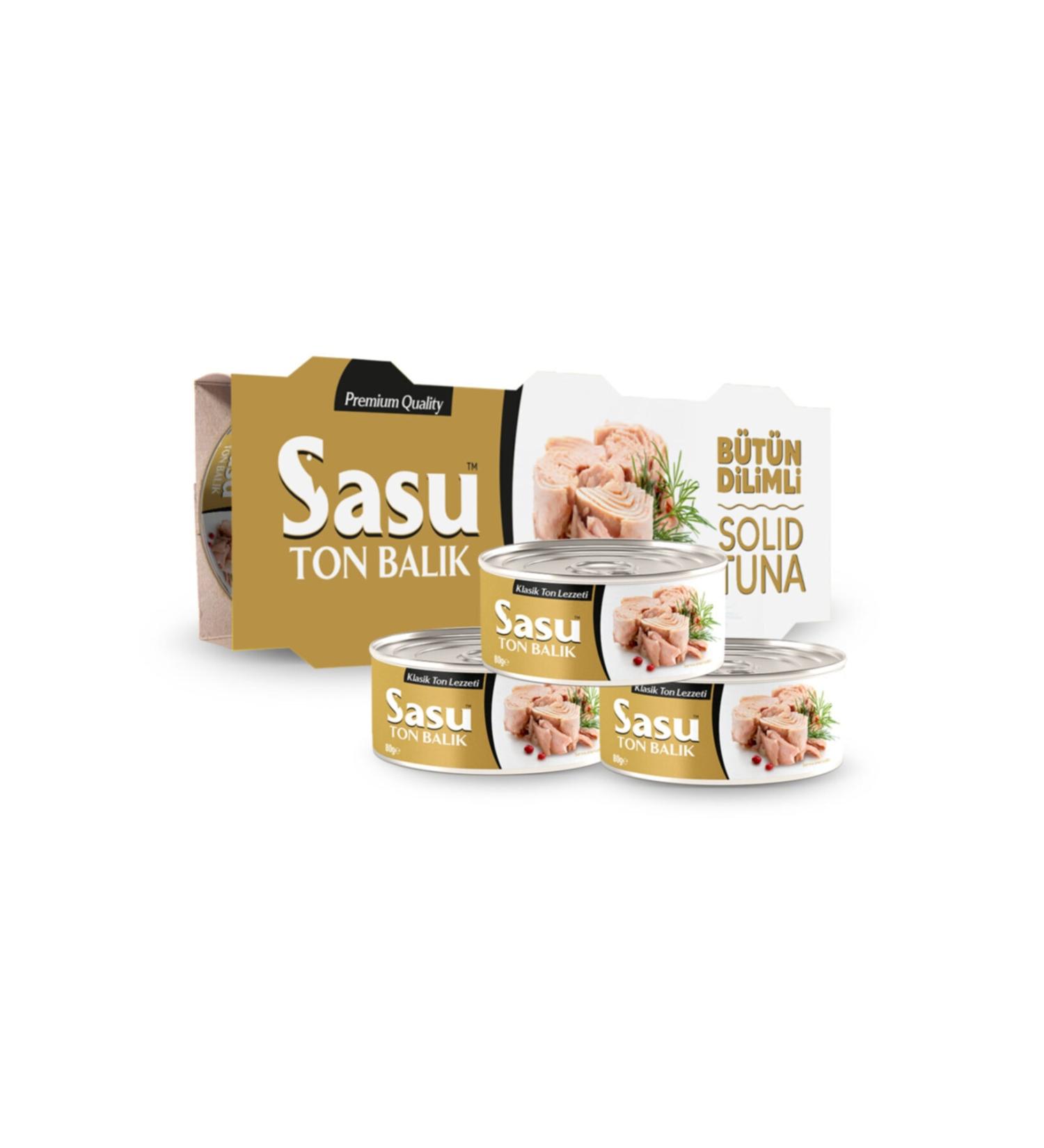 SASU Classic Tuna 24x80g Whole Slice - Buy Online on GoSupps.com
