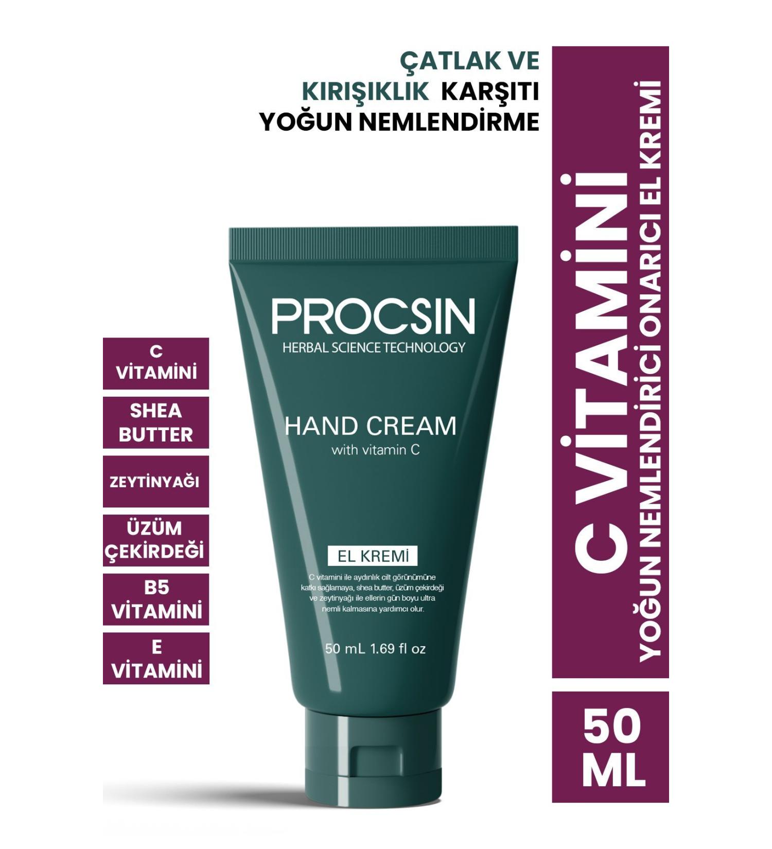 PROCSIN Vitamin C Intensive Moisturizing Repairing Hand Cream 50 ml