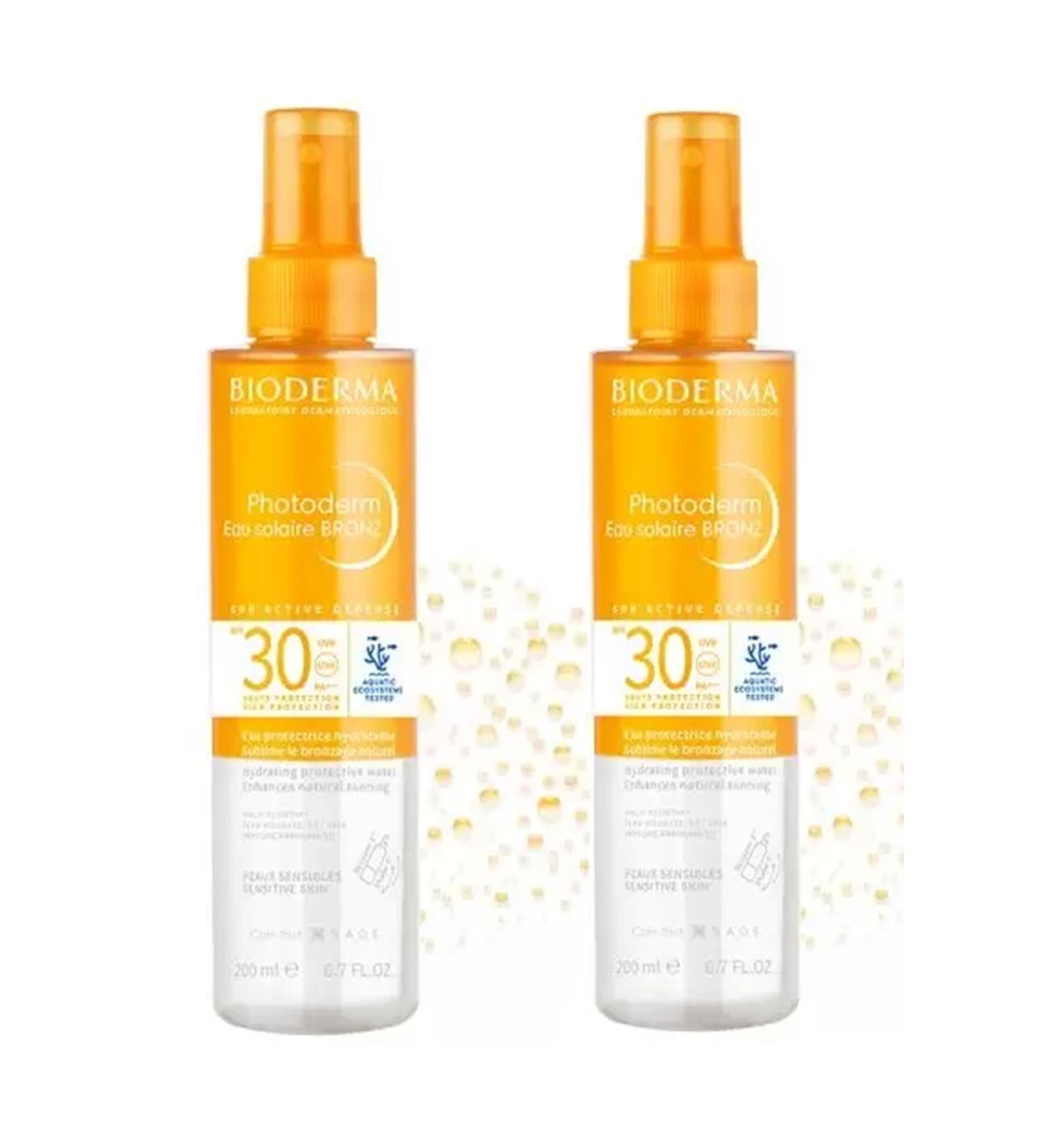 Bioderma Photoderm Bronze Sun Protective Water SPF30 200 ml PACK OF 2