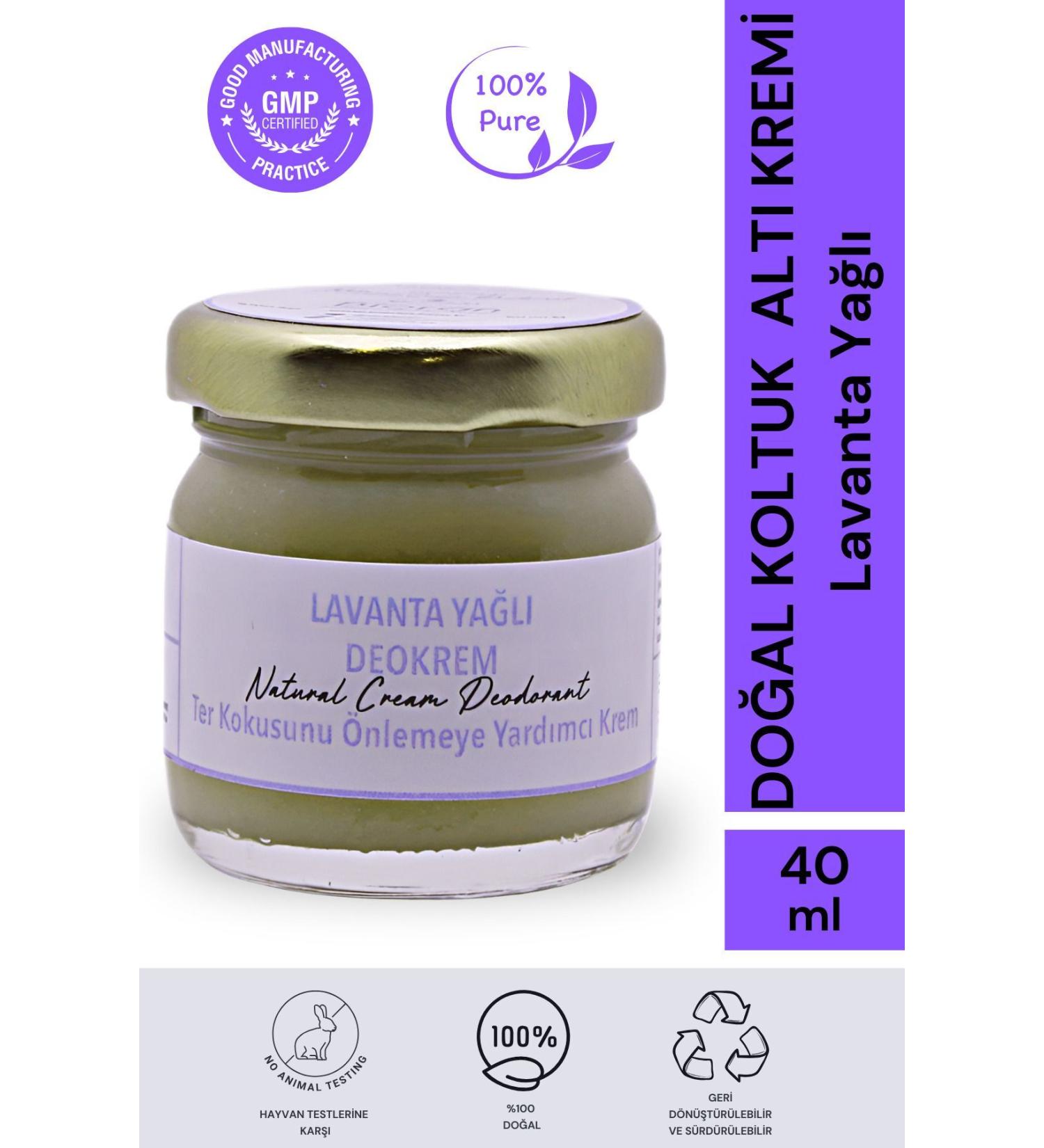 myhome 01 Lavender Oil Cream Deodorant 40 Ml. 0 Natural