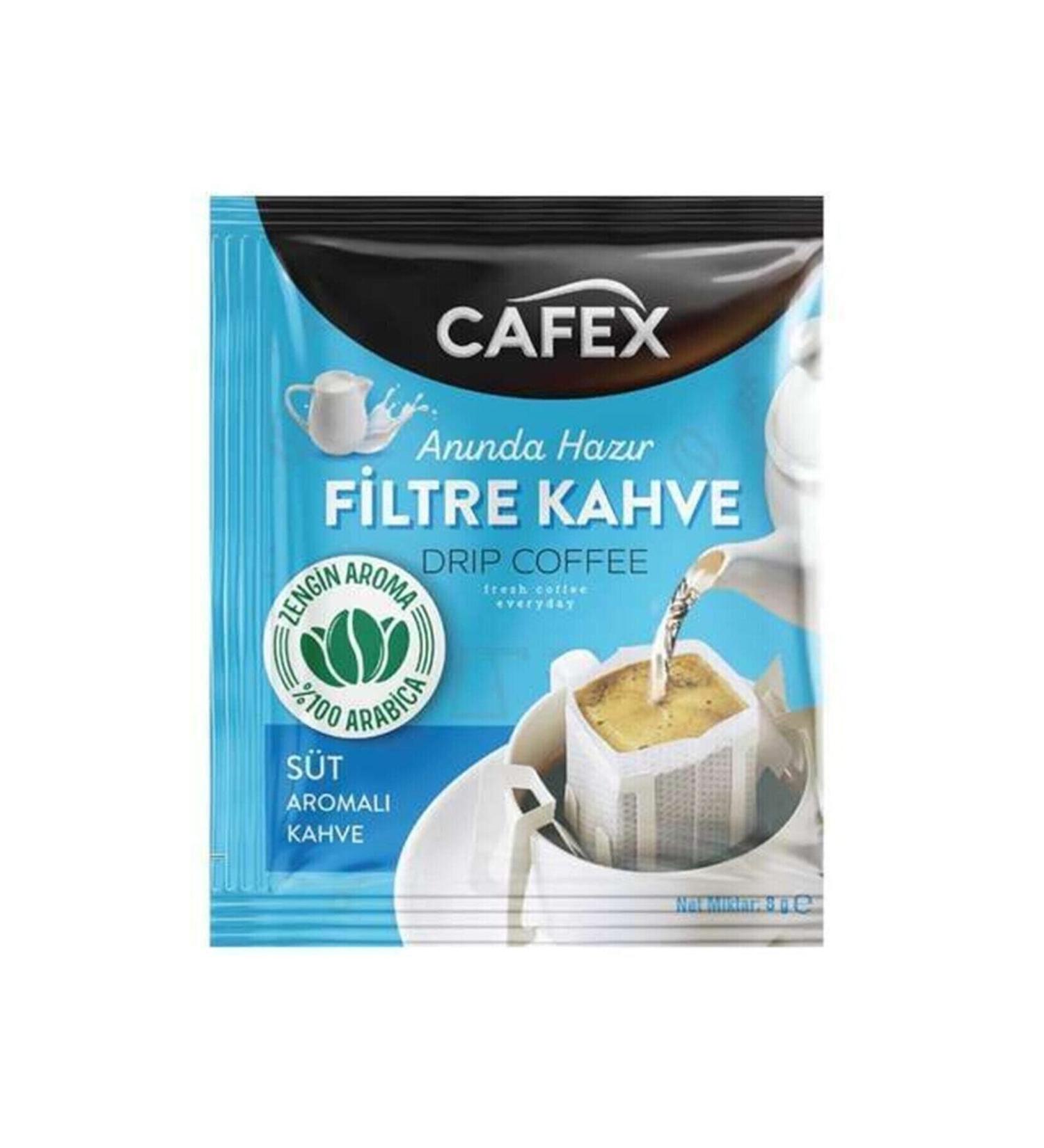 CAFEX 16 Pack Filter Coffee Milk Flavored 8 Gr Instant Ready