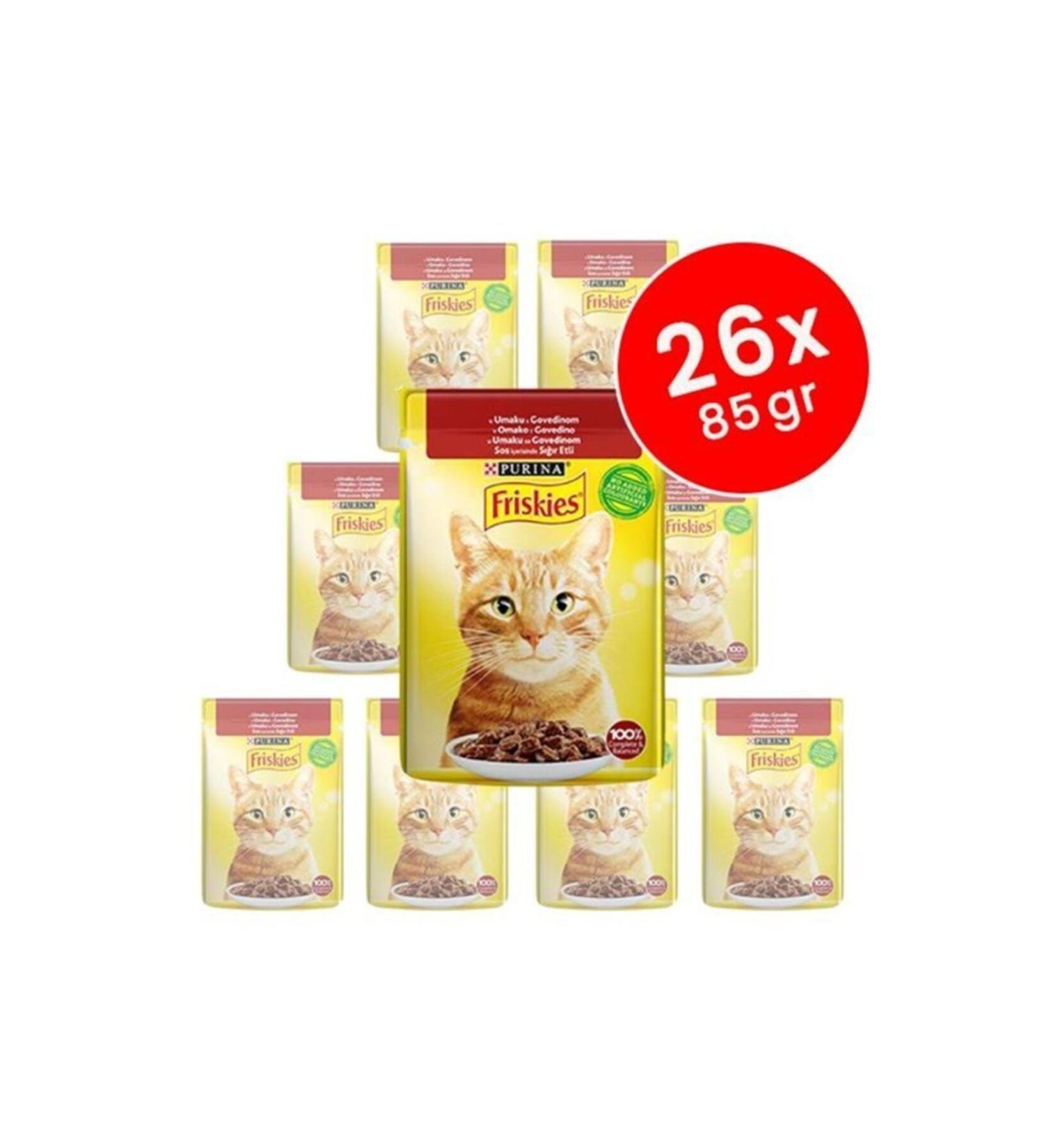 Friskies Steak Adult Cat Canned Food 26x85 gr