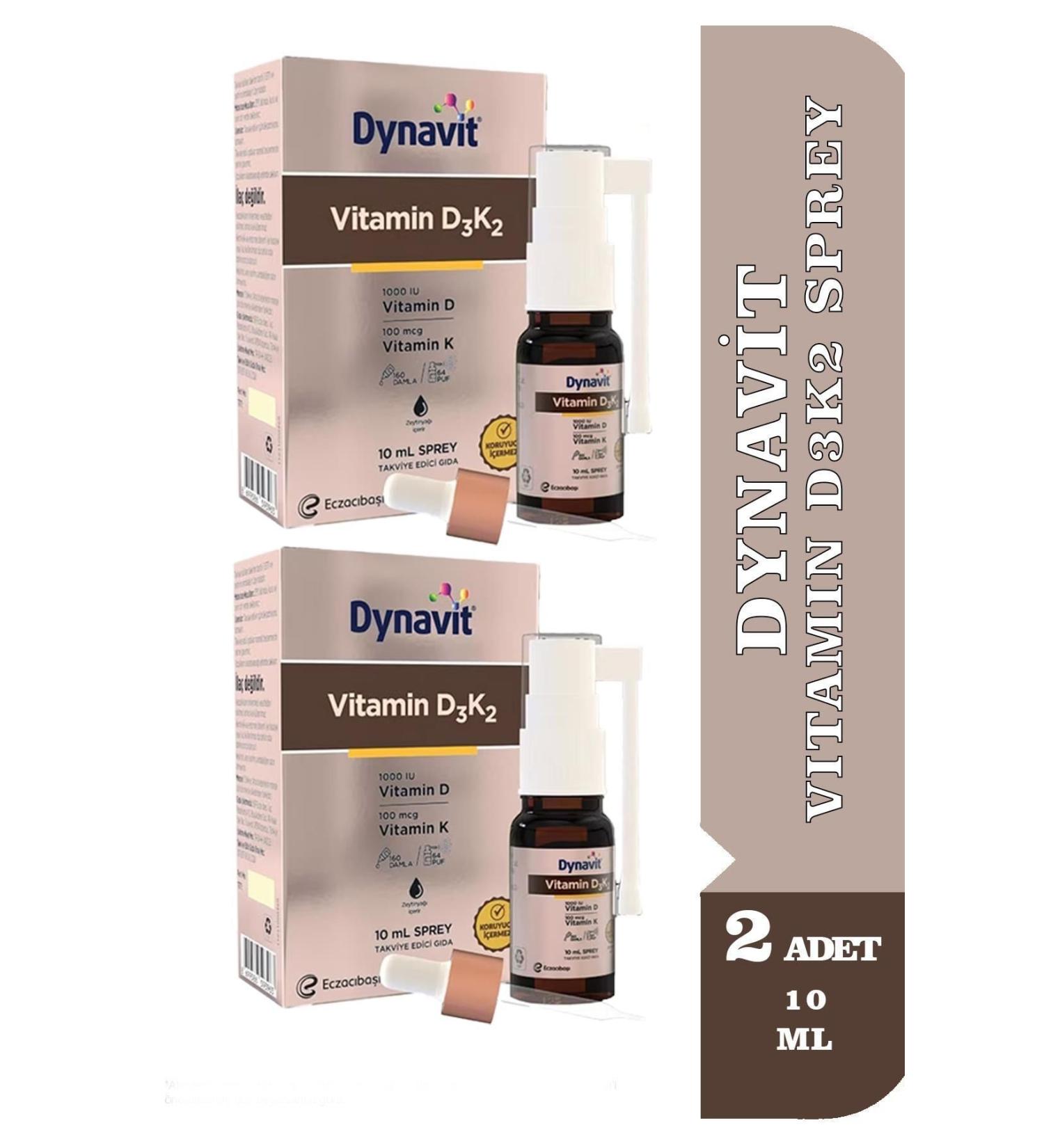 Dynavit Vitamin D3k2 Spray 10 ml 2 Pieces