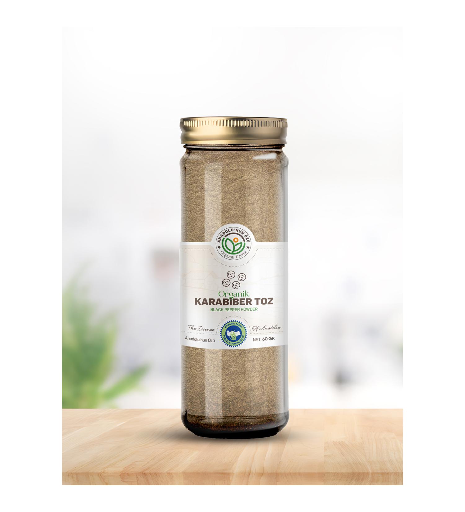 The essence of Anatolia organic production Organic Black Pepper Powder ''60gr'' - Buy Online on GoSupps.com