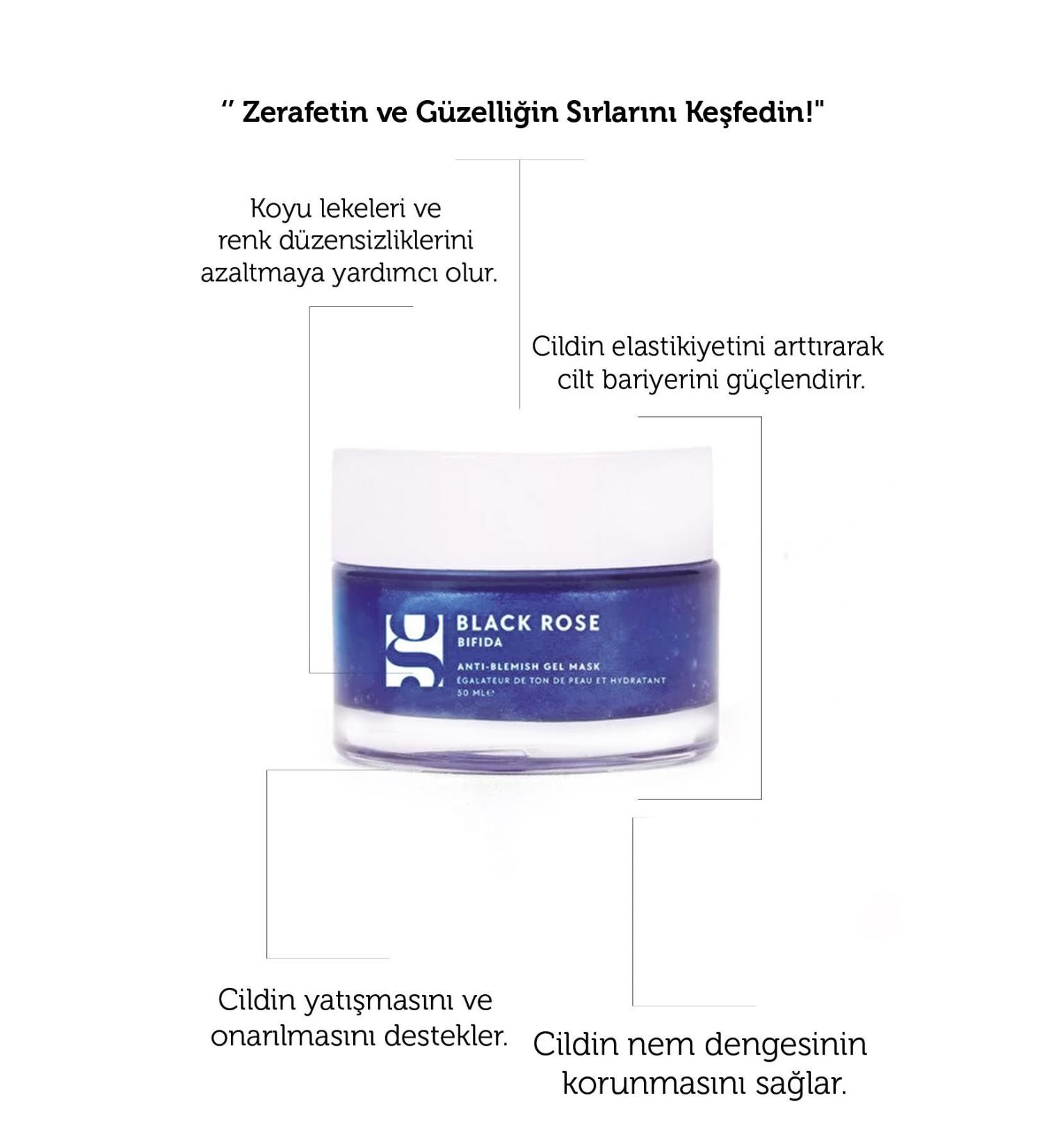 GLOUR Black Rose Anti Blemish Acne Appearance Reducing Gel Mask 50ML - Buy Online on GoSupps.com