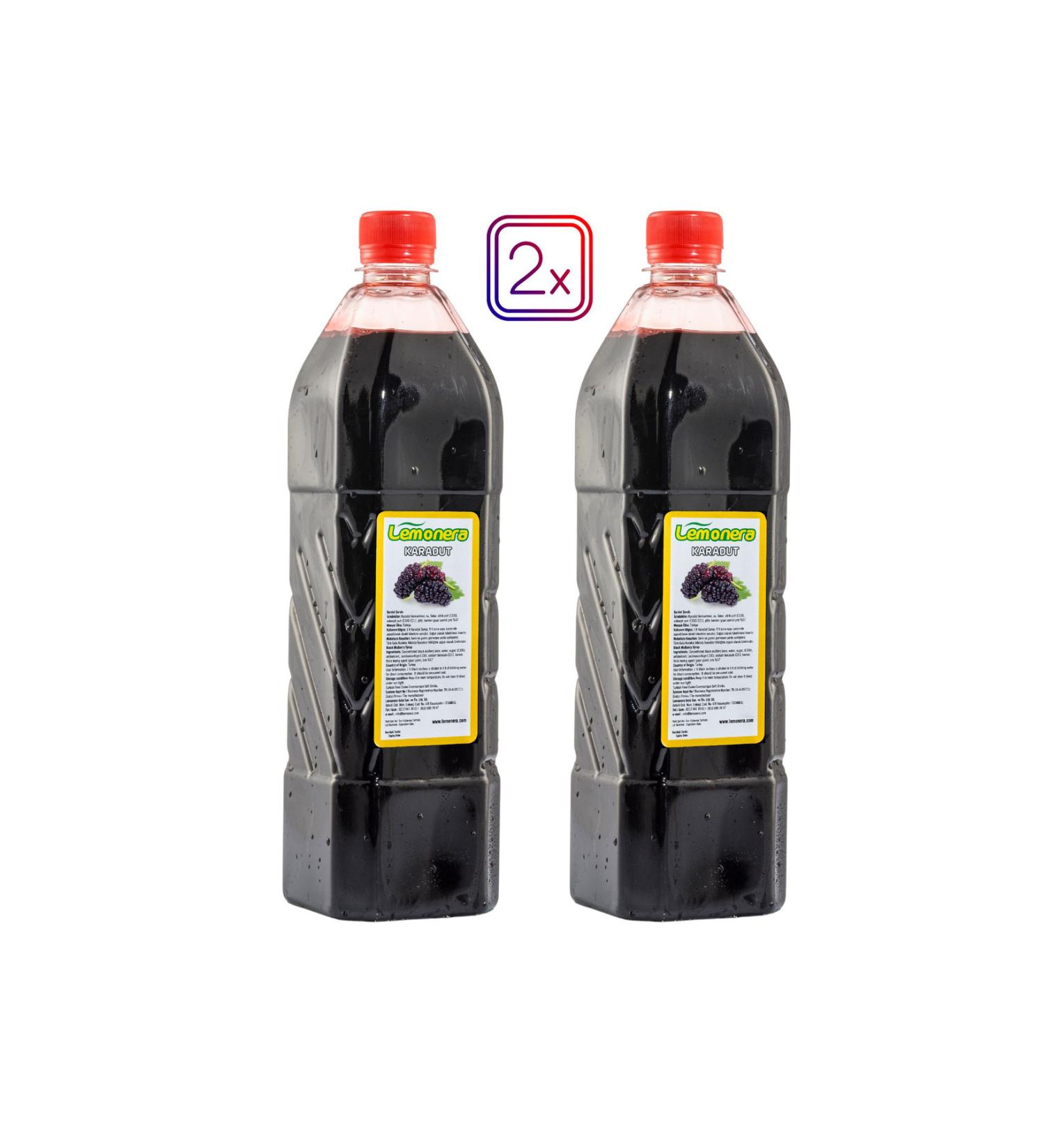 Lemonera Black Mulberry Extract 2 Pieces 1 Liter Black Mulberry Syrup (2 LITRES) - Buy Online on GoSupps.com