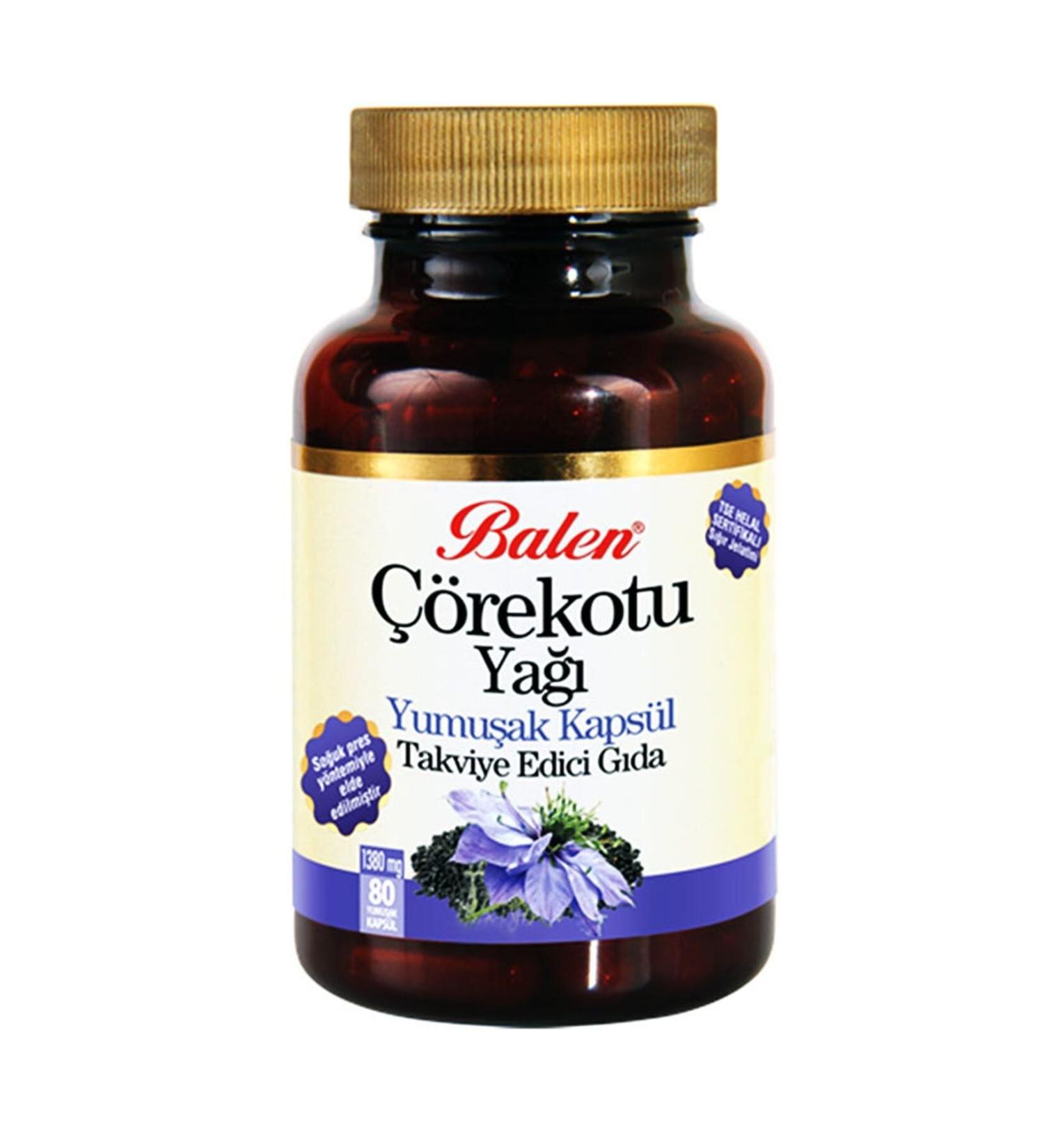 Balen Set of 2 Black Cumin Oil Capsules and Propolis Capsules