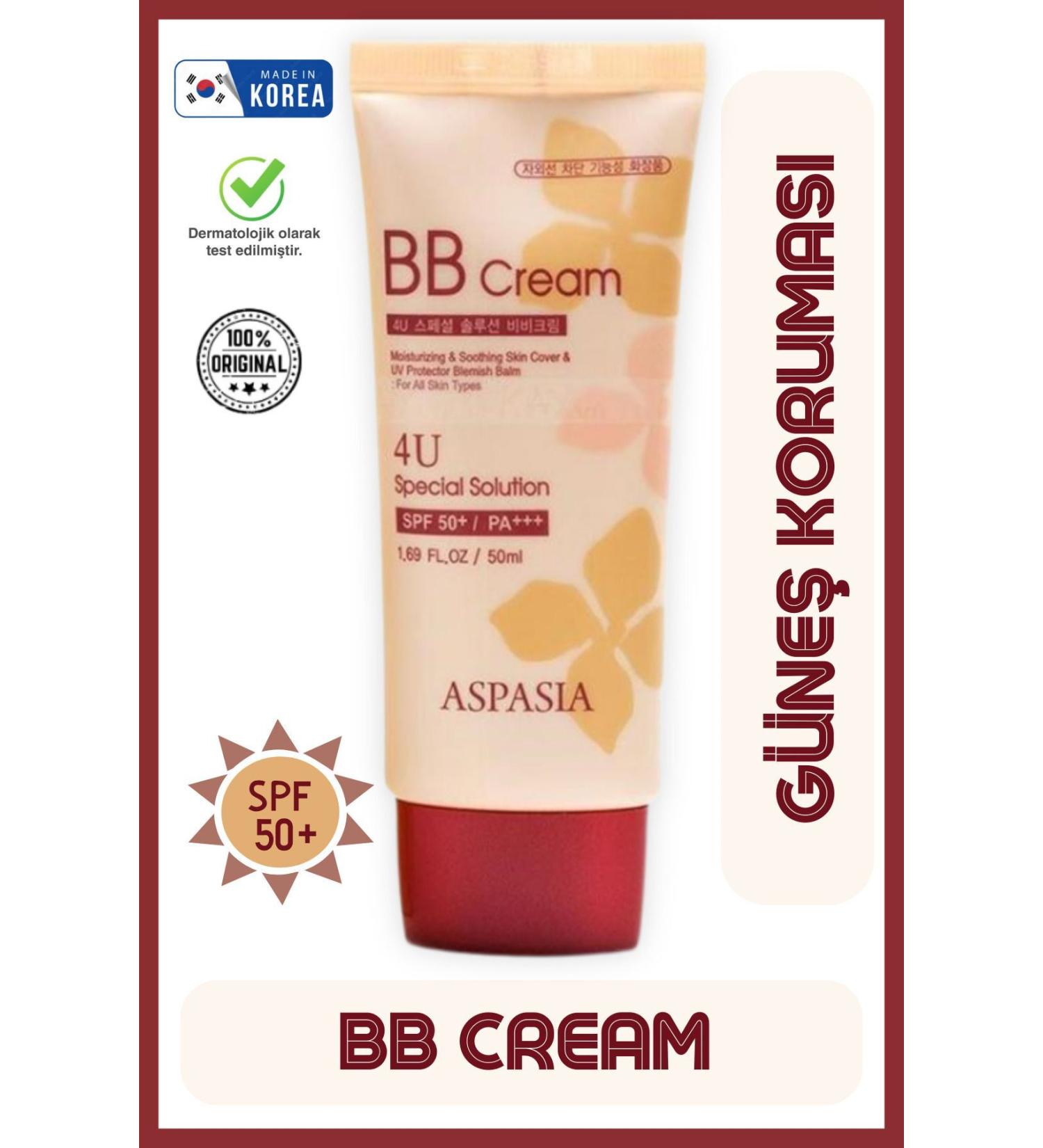 Aspasia High Sun Protection Multifunctional Korean BB Cream 50ml which can also be used as a Makeup Base