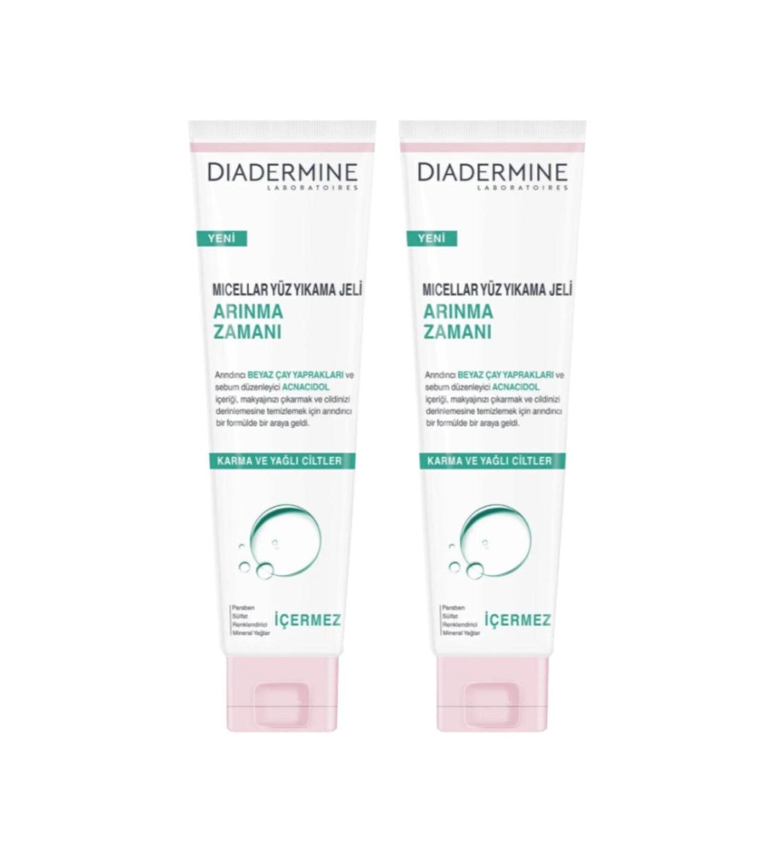 Diadermine Micellar Face Wash Gel Cleansing Time 150 Ml X 2 Pieces