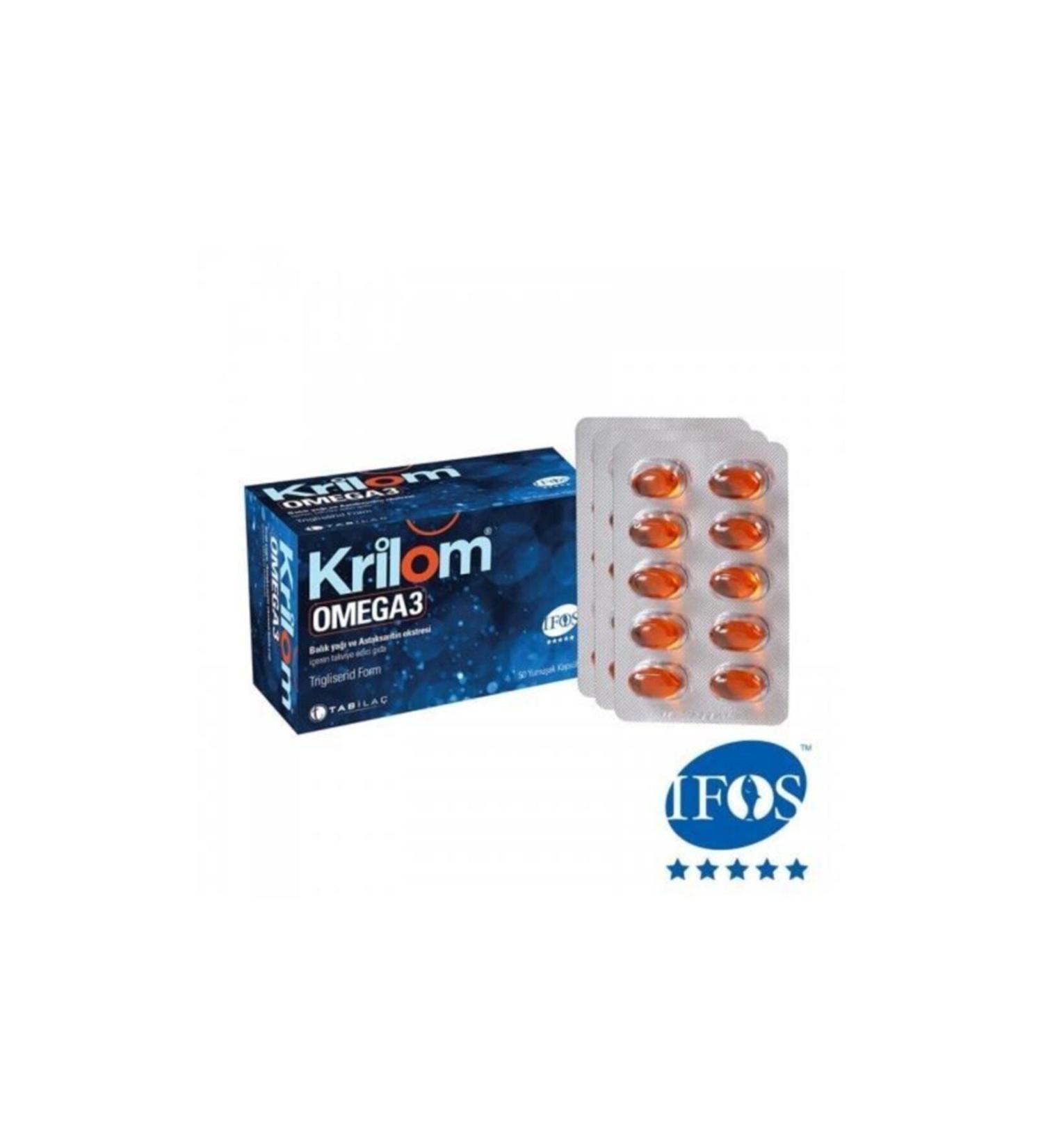 Krilom Omega 3 Astaxanthin - 50 Capsules