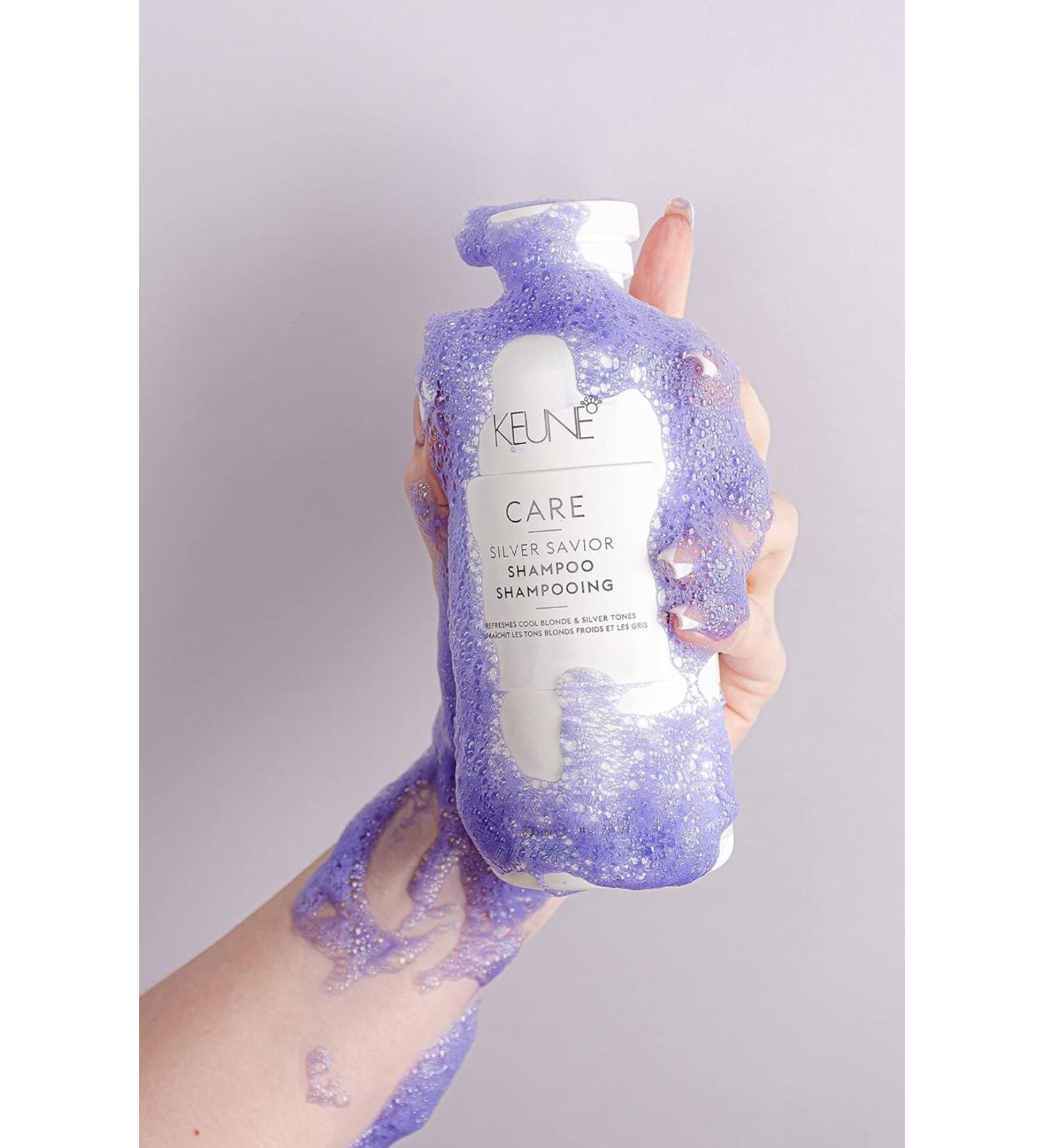 Keune -Silver Savior-Vegan Purple Shampoo for Natural Blonde or Cold Ash Blonde Hair 300 ml / GEM9GF9FG