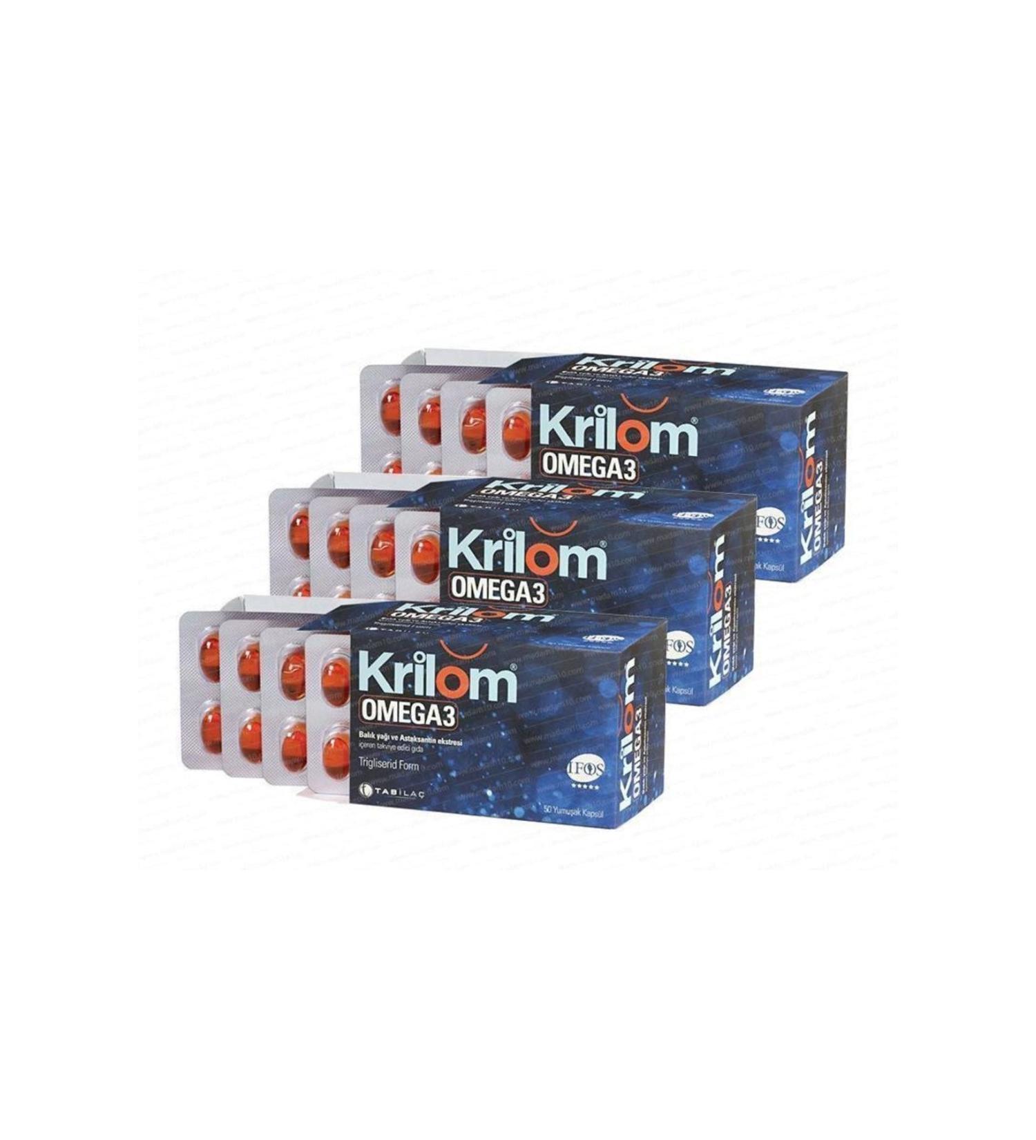 Tab la Krilom Omega-3 50 Softgels - 3 Pieces