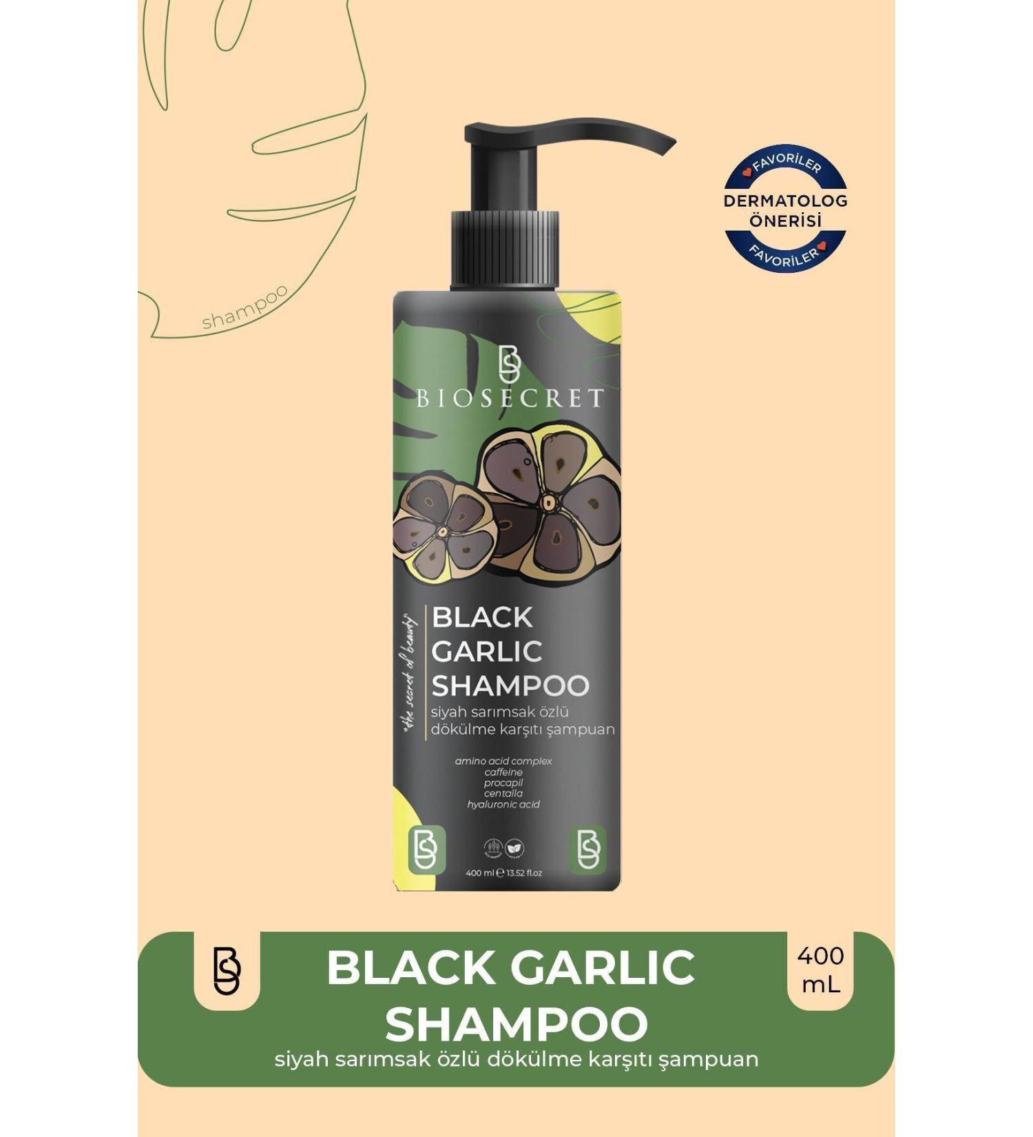 Biosecret Black Garlic Shampoo 400ml Black Garlic Extract Anti-Hair Loss Shampoo Bio59 - Buy Online on GoSupps.com