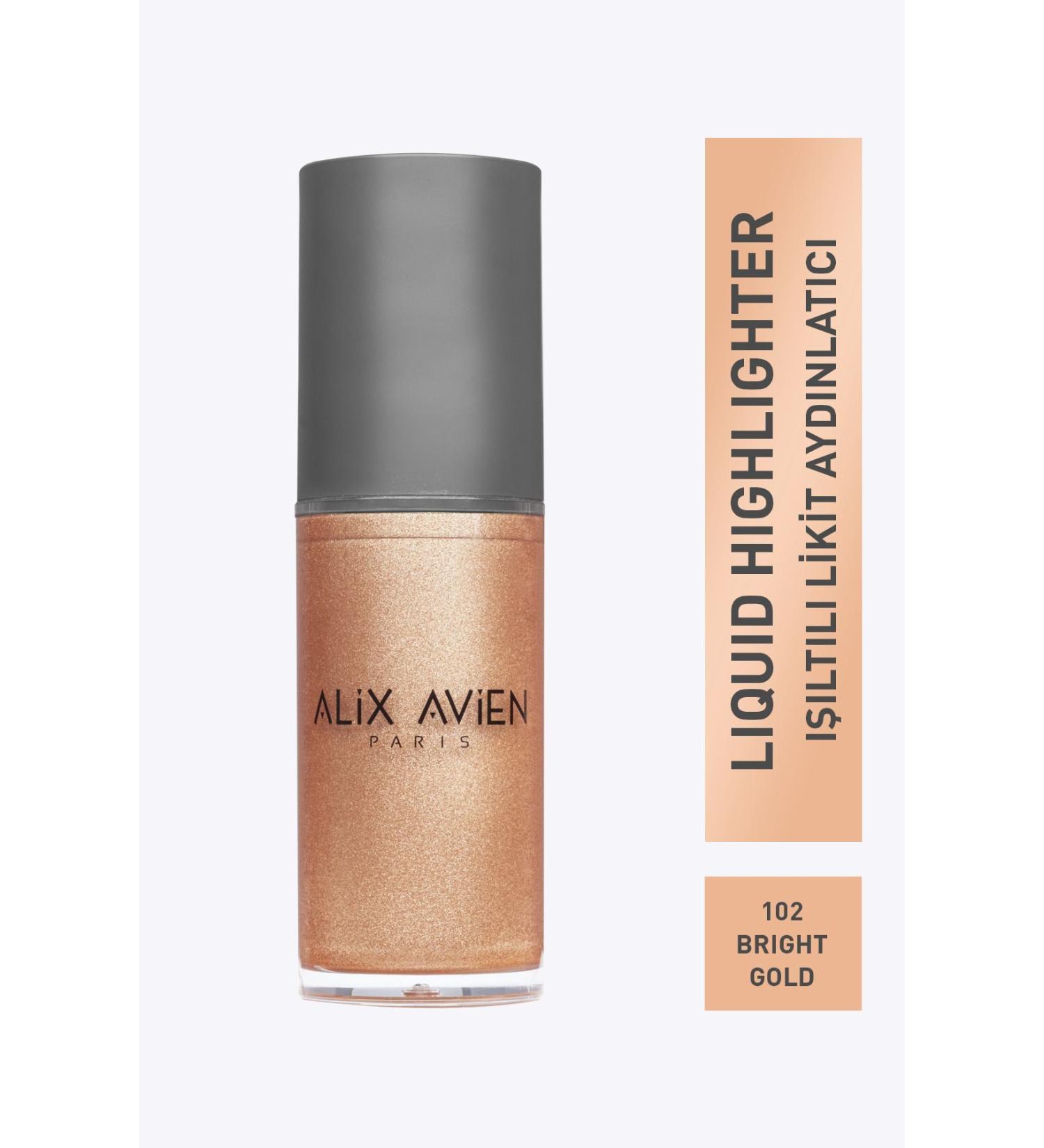 Alix Avien Yellow Shimmering Liquid Highlighter - Liquid Highlighter 102 - For Face & Body - 45 ml - Buy Online on GoSupps.com