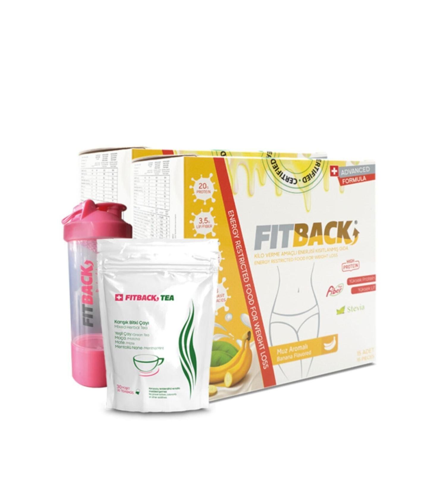 Fitback 2 in 1 Set Body Weight Control Banana Flavor (2X15 MEALS) - Buy Online on GoSupps.com