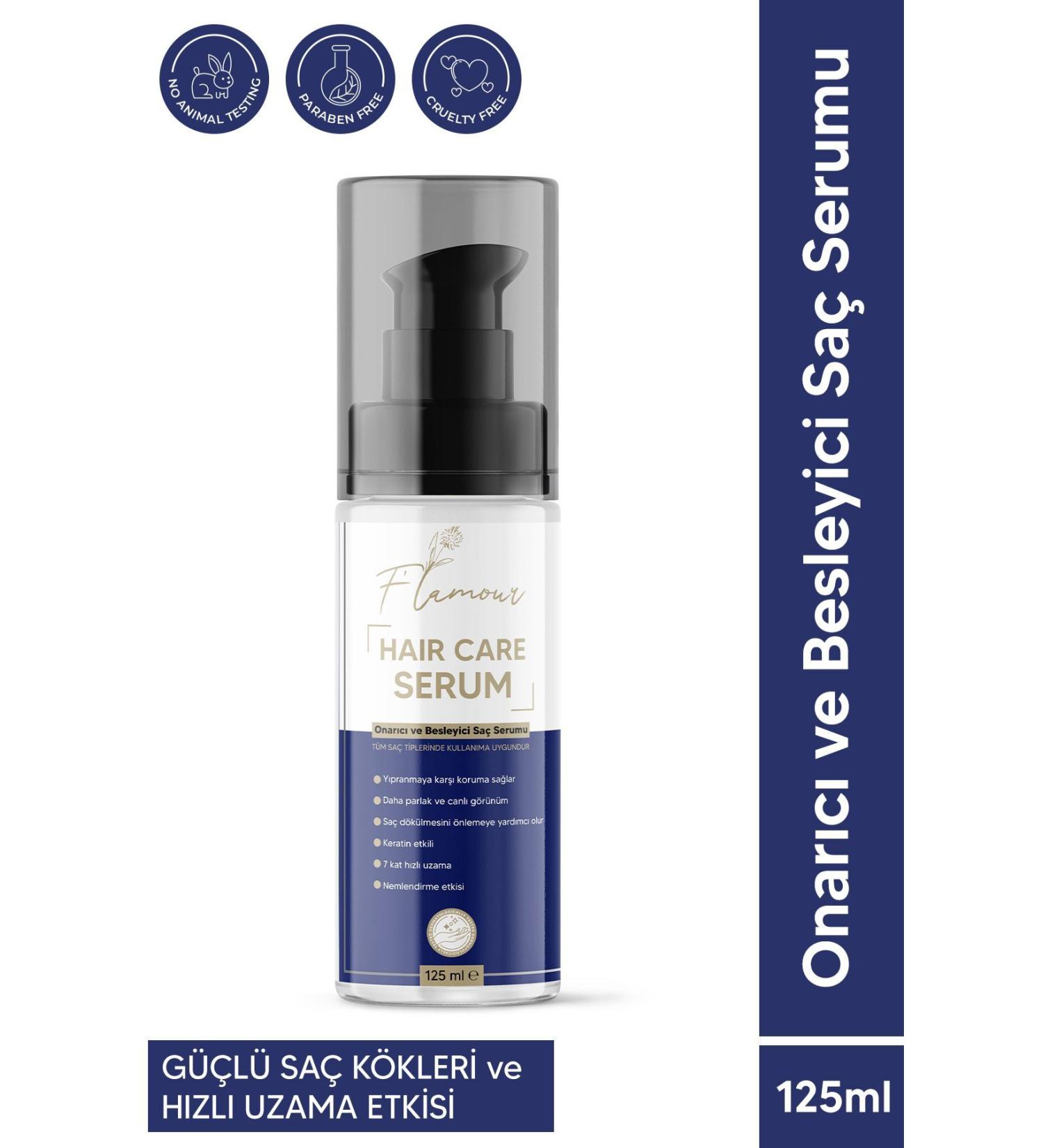 Flamour Fast Hair Growth Serum Argan and Keratin Essence Anti-Loss and Nourishing 125 ml (SPECIAL FORMULA)