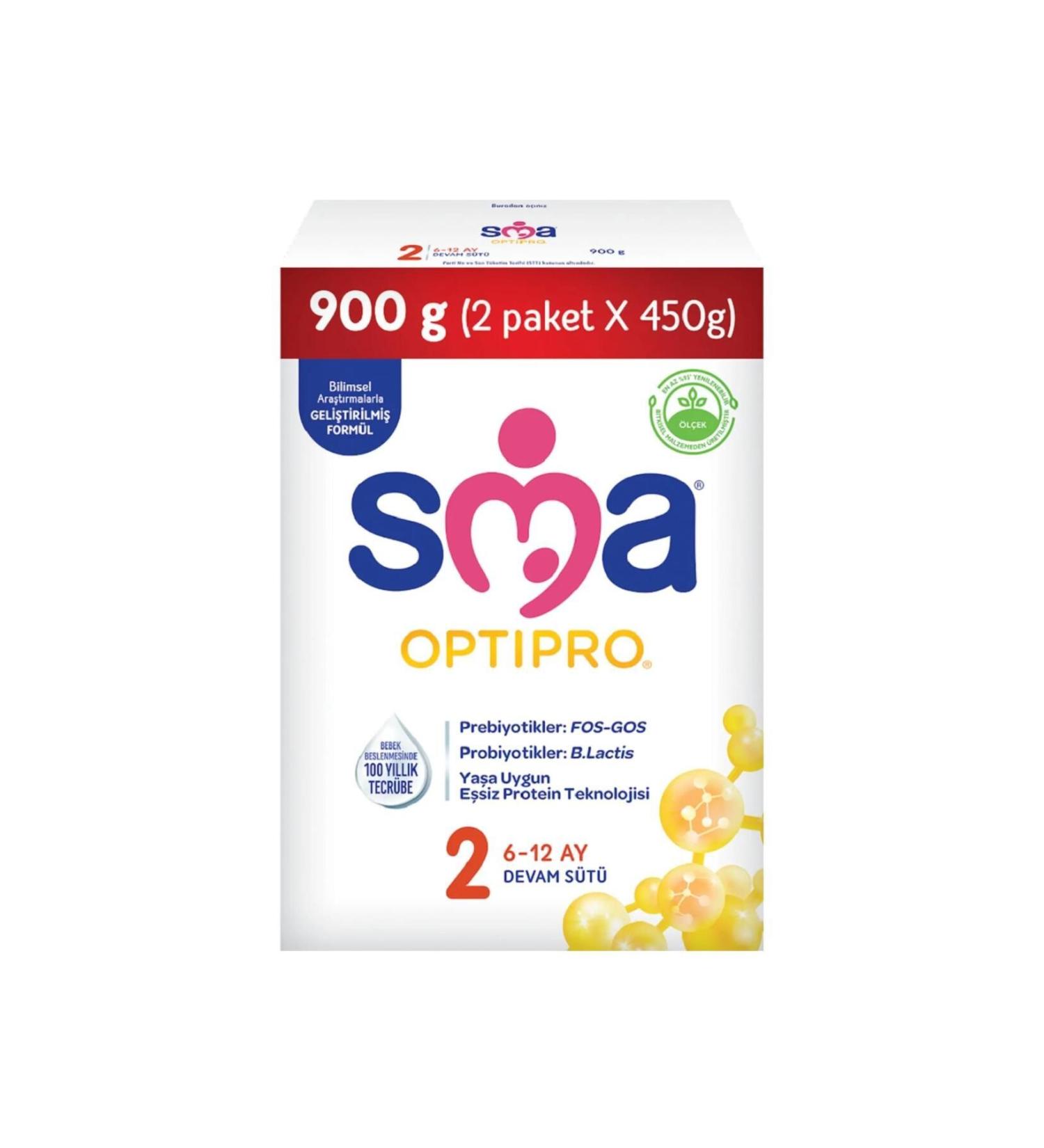 SMA Optipro 2 Probiotic Follow-On Milk 900 gr