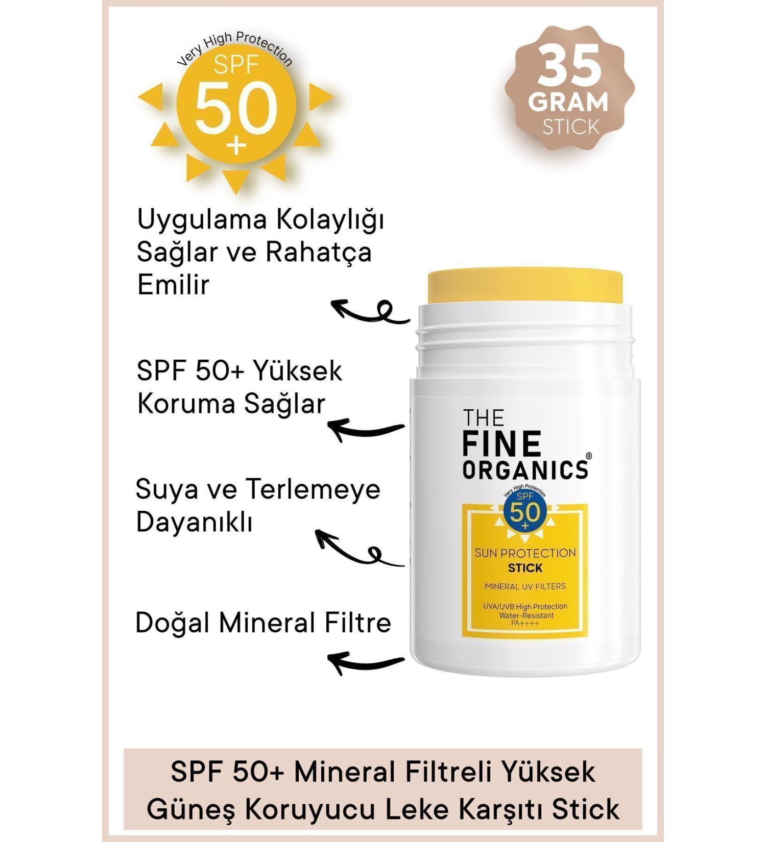 THE FINE ORGANICS Spf 50 Mineral Filter High Sun Protection Anti-Spot Stick Sun Cream 35gr - Buy Online on GoSupps.com