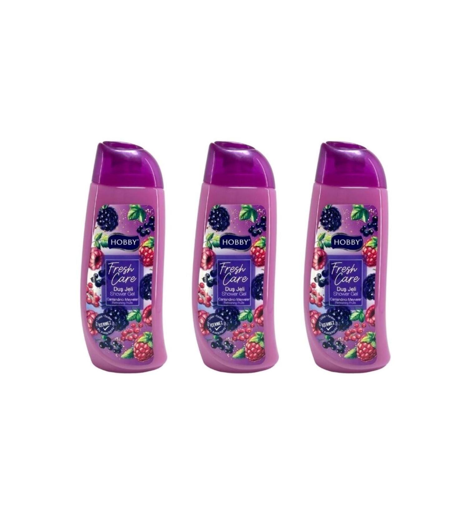 Hobby Fresh Care Refreshing Fruits Shower Gel 500 ml X 3 Pieces