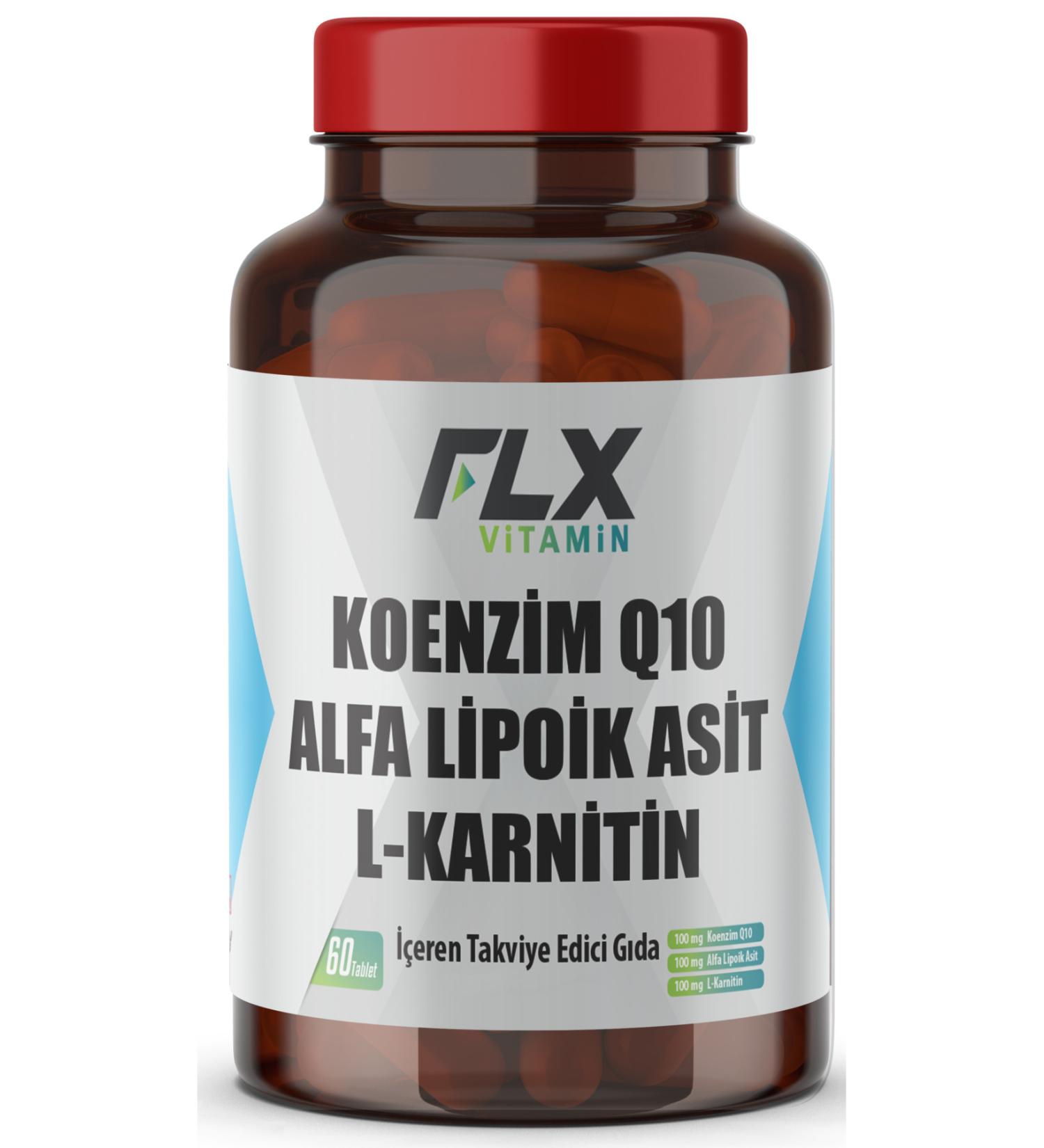 FLX Coenzyme Q-10 L-carnitine Alpha Lipoic Acid 60 Tablets