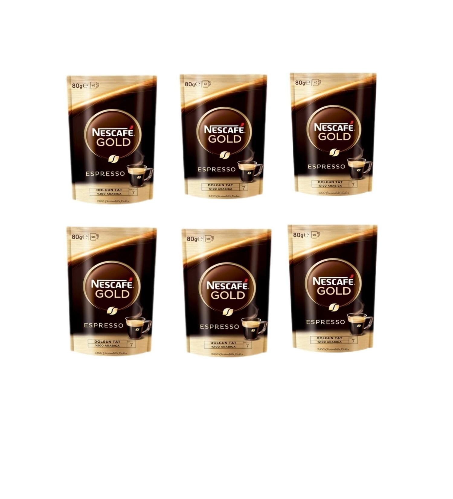 Nescafe Gold Espresso 80 Gr Economic * 6 Pieces