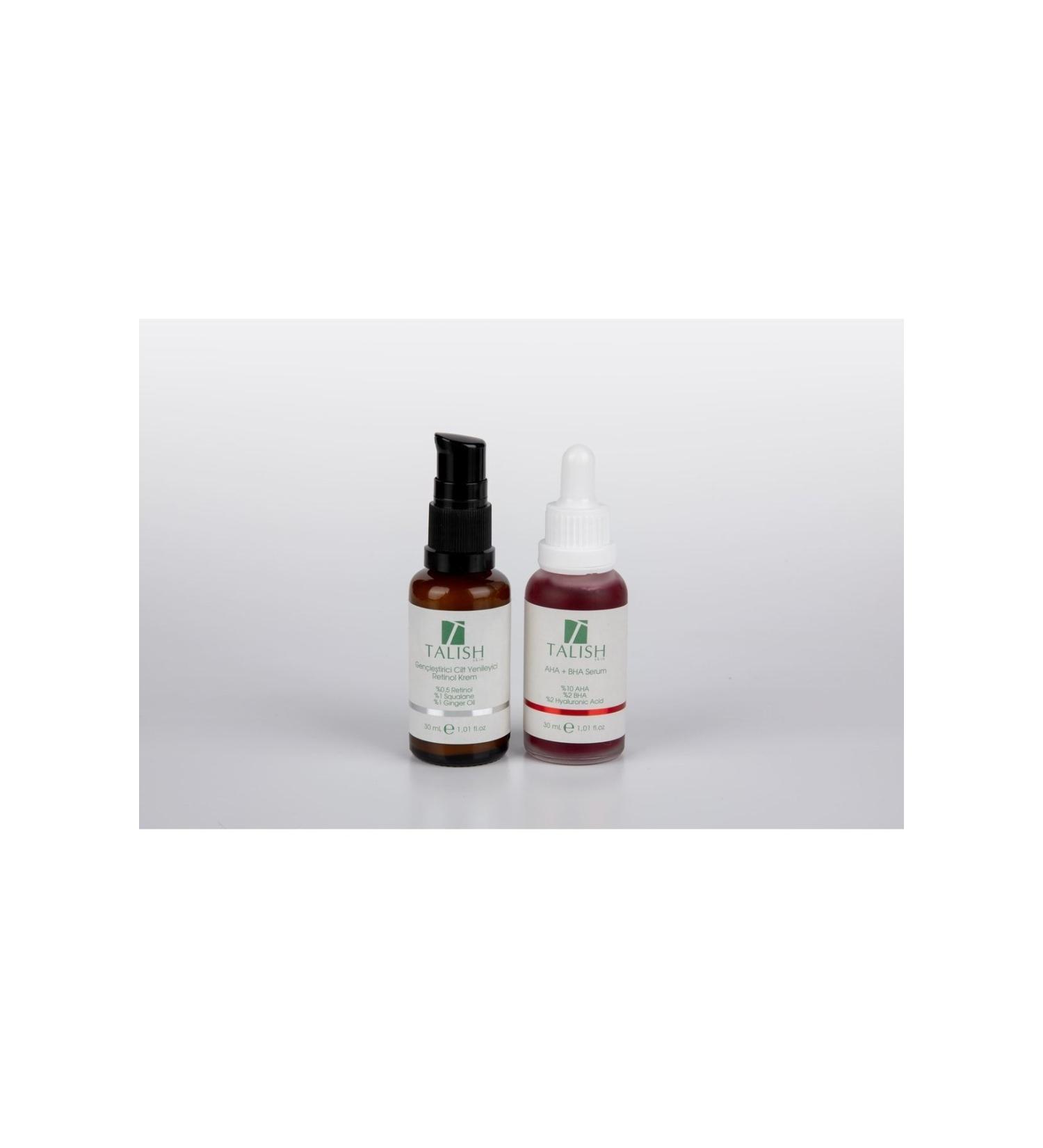 TALISH Rejuvenating Skin Renewal Retinol Cream Regenerating Red Peeling Serum Aha / 2% Bha