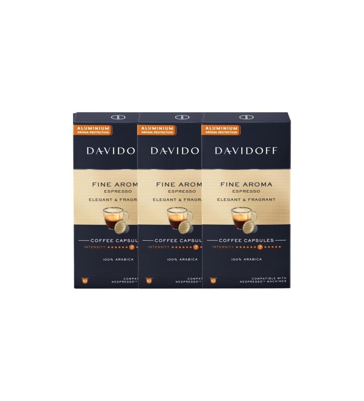 Davidoff Fine Aroma Espresso Elegant & Fragrant Aluminium Capsule Coffee 10 Pack