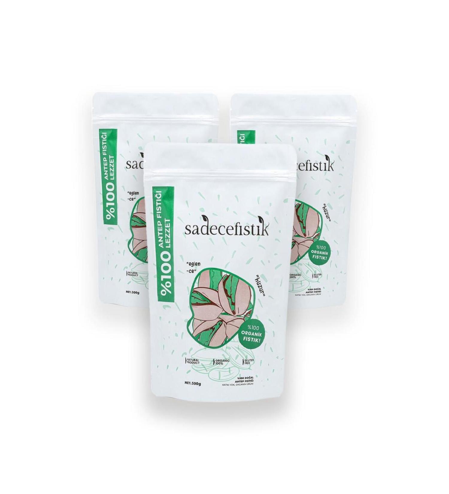 Only Pistachio Midi Tasting Package (Roasted Pistachio 500 gr. + Under-Shelled Pistachio 500 gr. + Gray