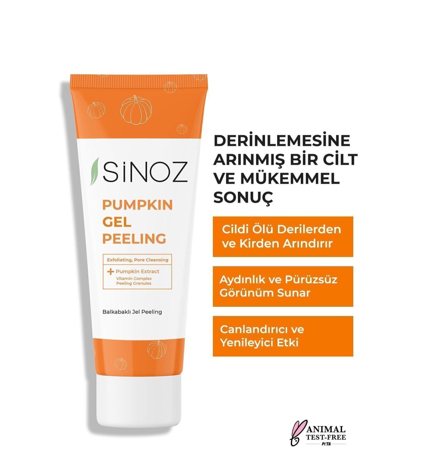 Sinoz Pumpkin Gel - Pumpkin Extract Dead Skin Remover Renewing Facial Peeling 100 Ml - Buy Online on GoSupps.com